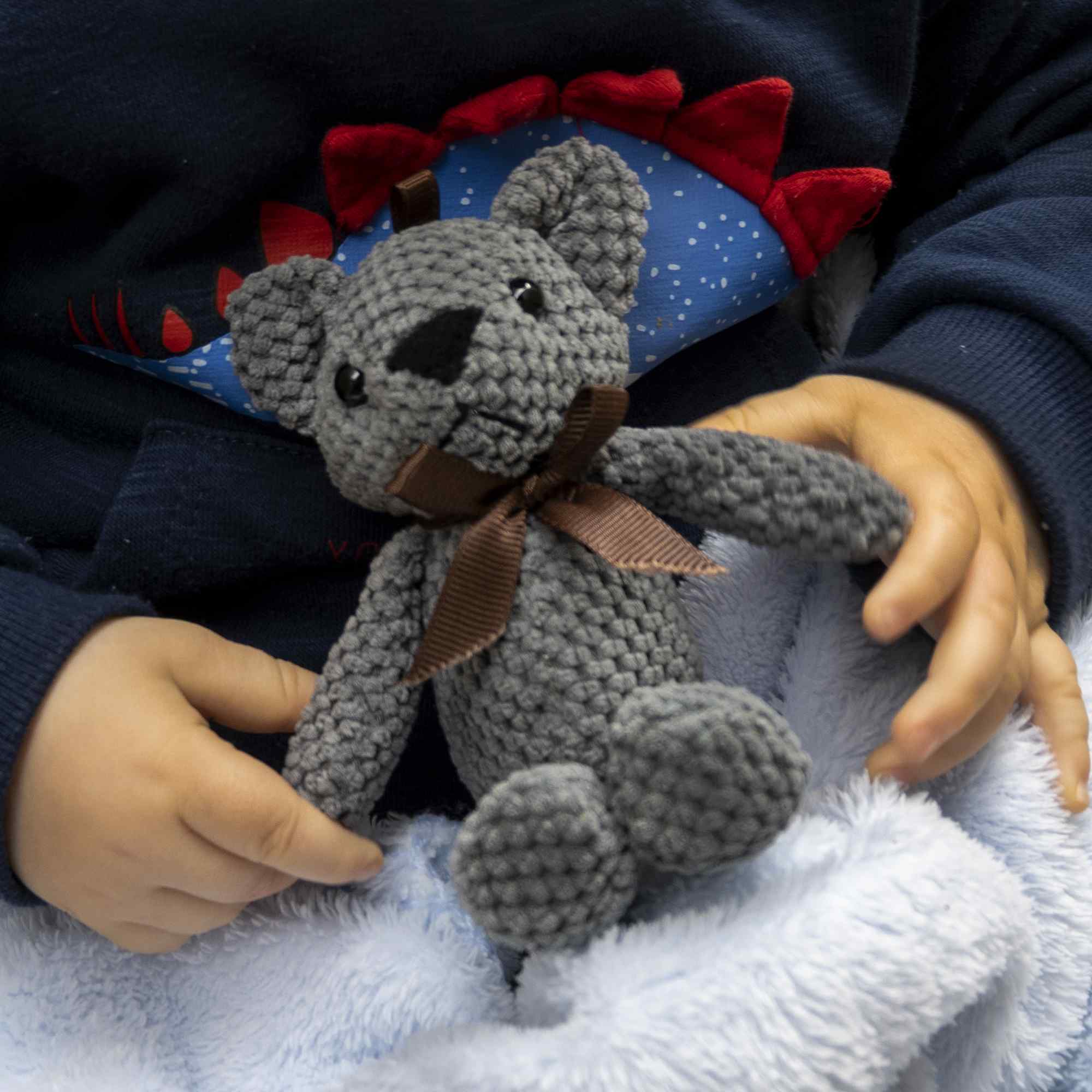 Oso de peluche gris 17 cm - imagen 6