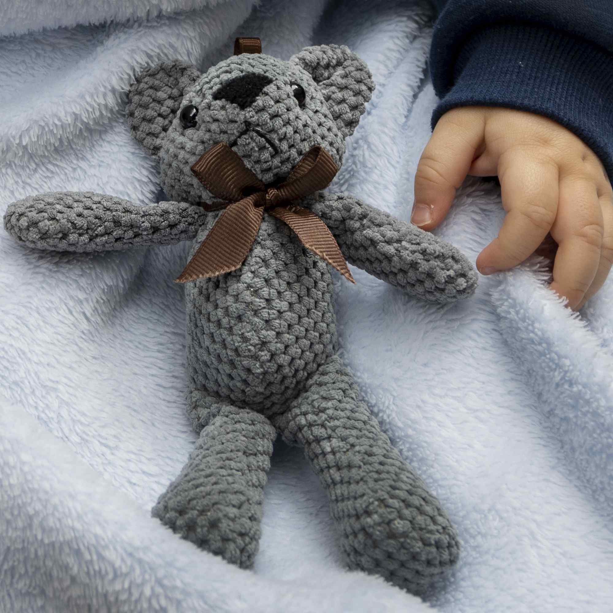 Oso de peluche gris 17 cm - imagen 7