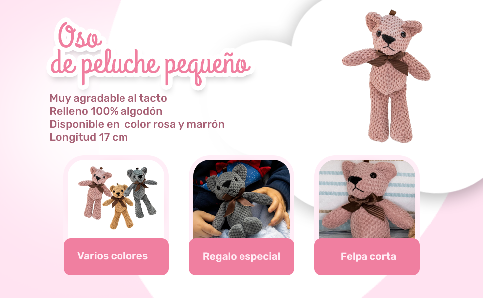 Banner - Oso de peluche gris 17 cm