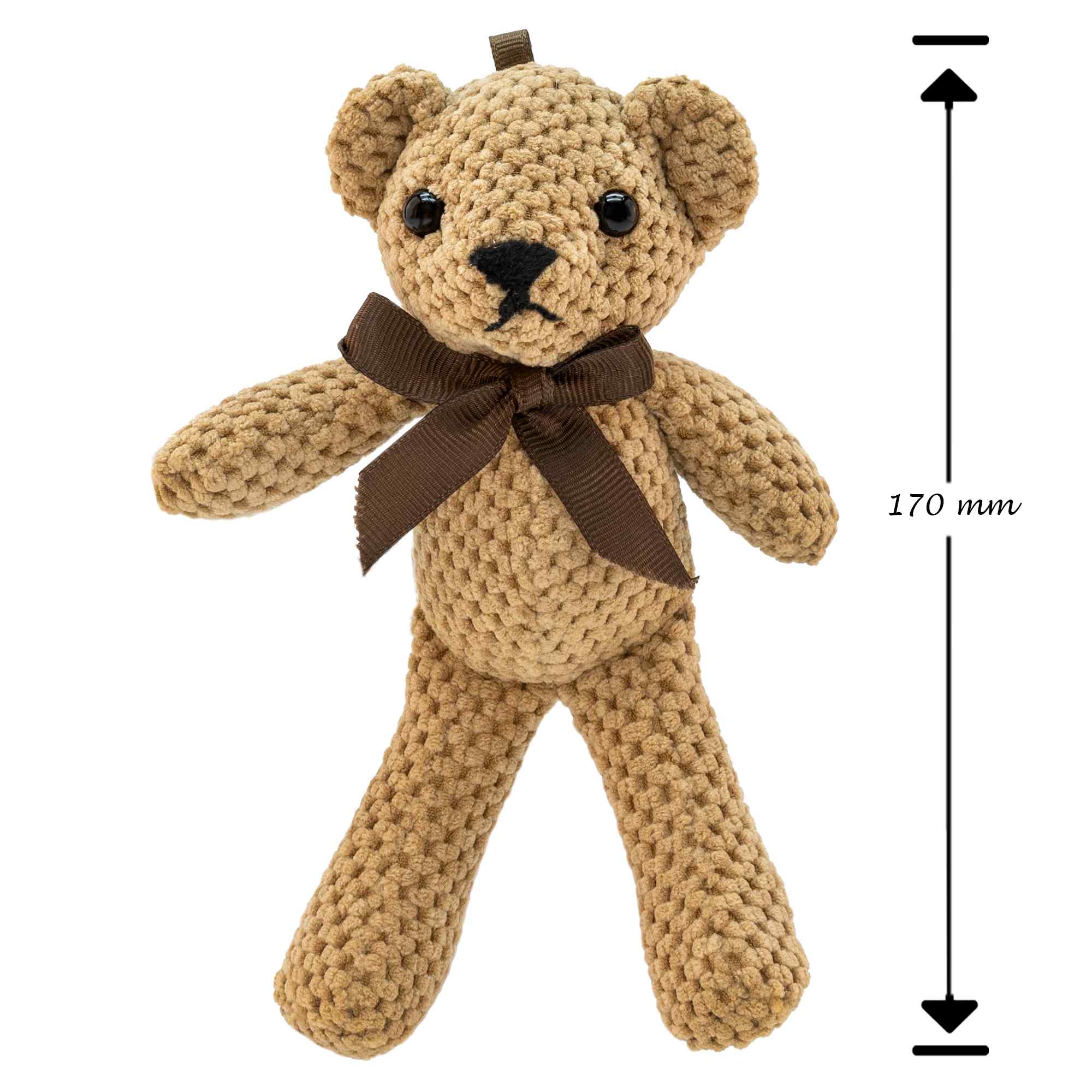 Oso de peluche marron 17 cm - imagen 5