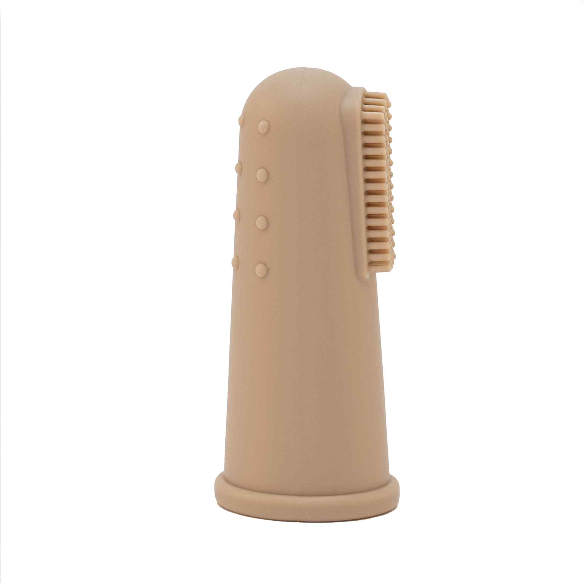 Cepillo de dientes para bebés suave para dedos Beige - imagen 2