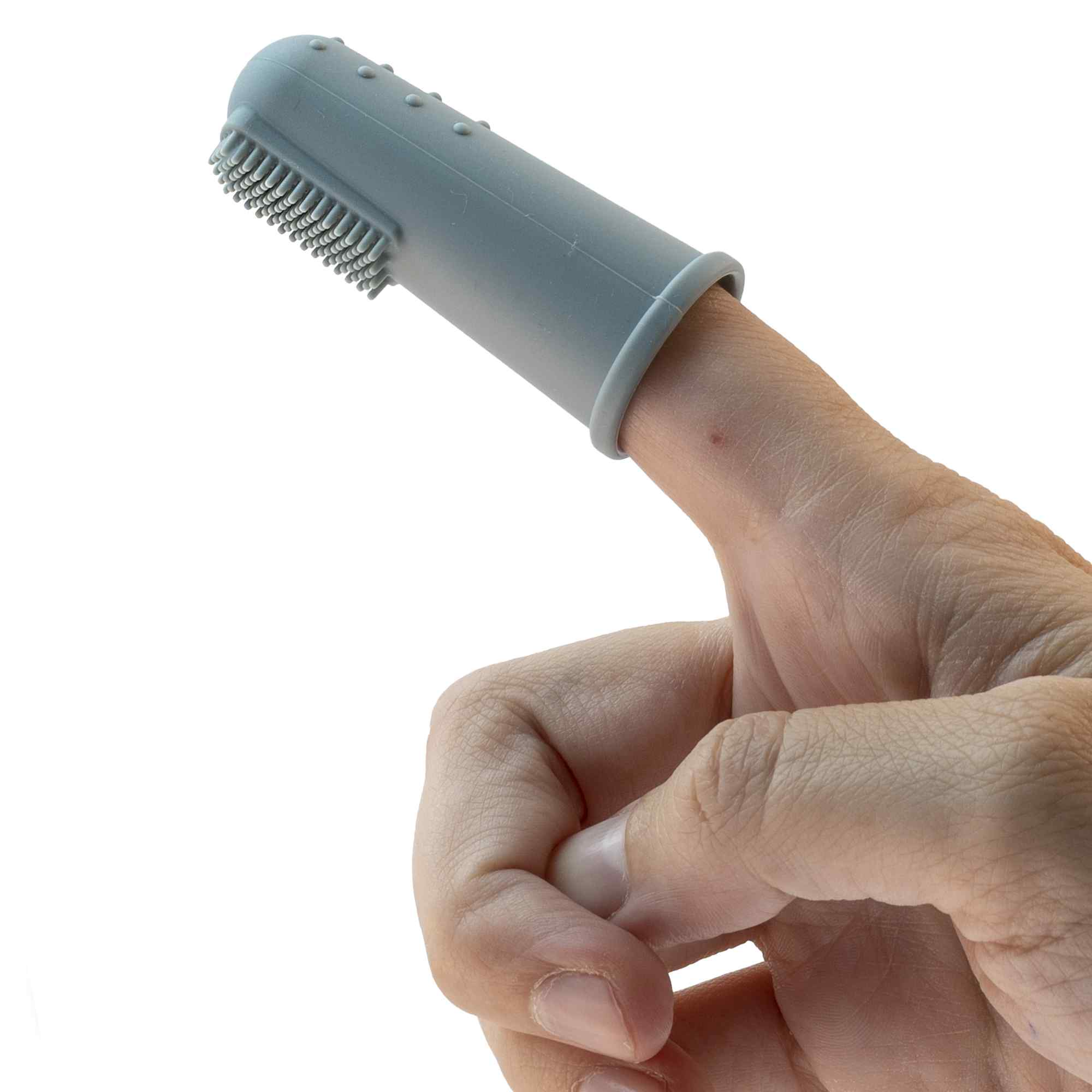 Cepillo de dientes para bebés suave para dedos azul - imagen 4