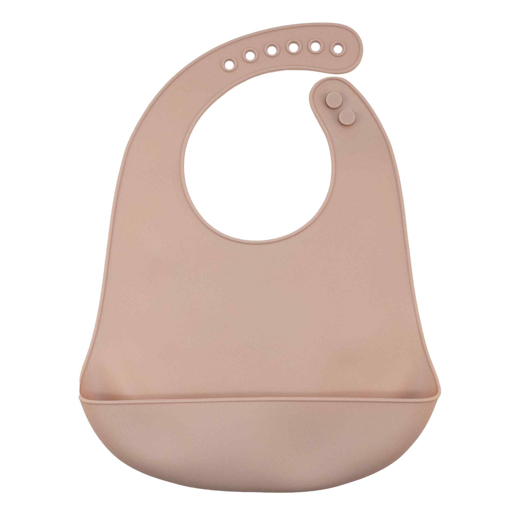 Babero silicona para bebe Rosa pastel