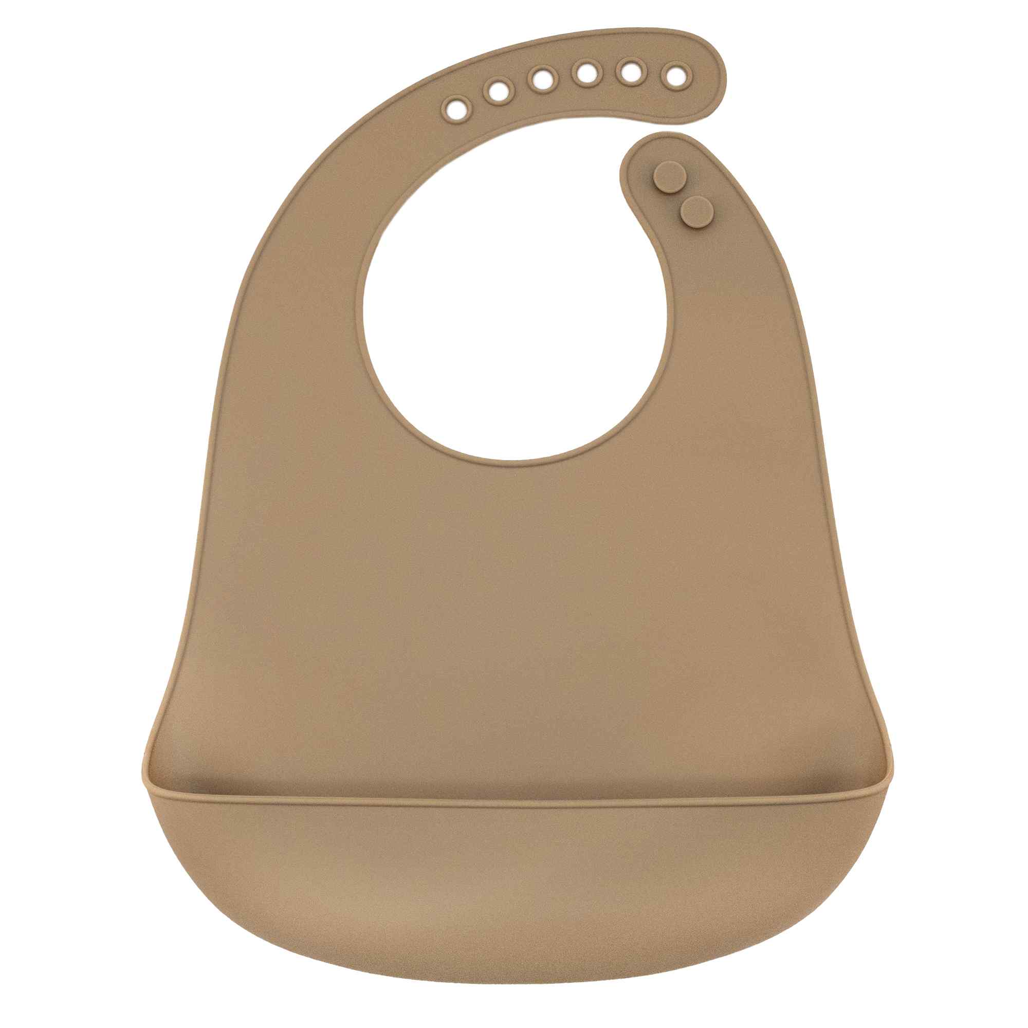 Babero silicona para bebe Beige