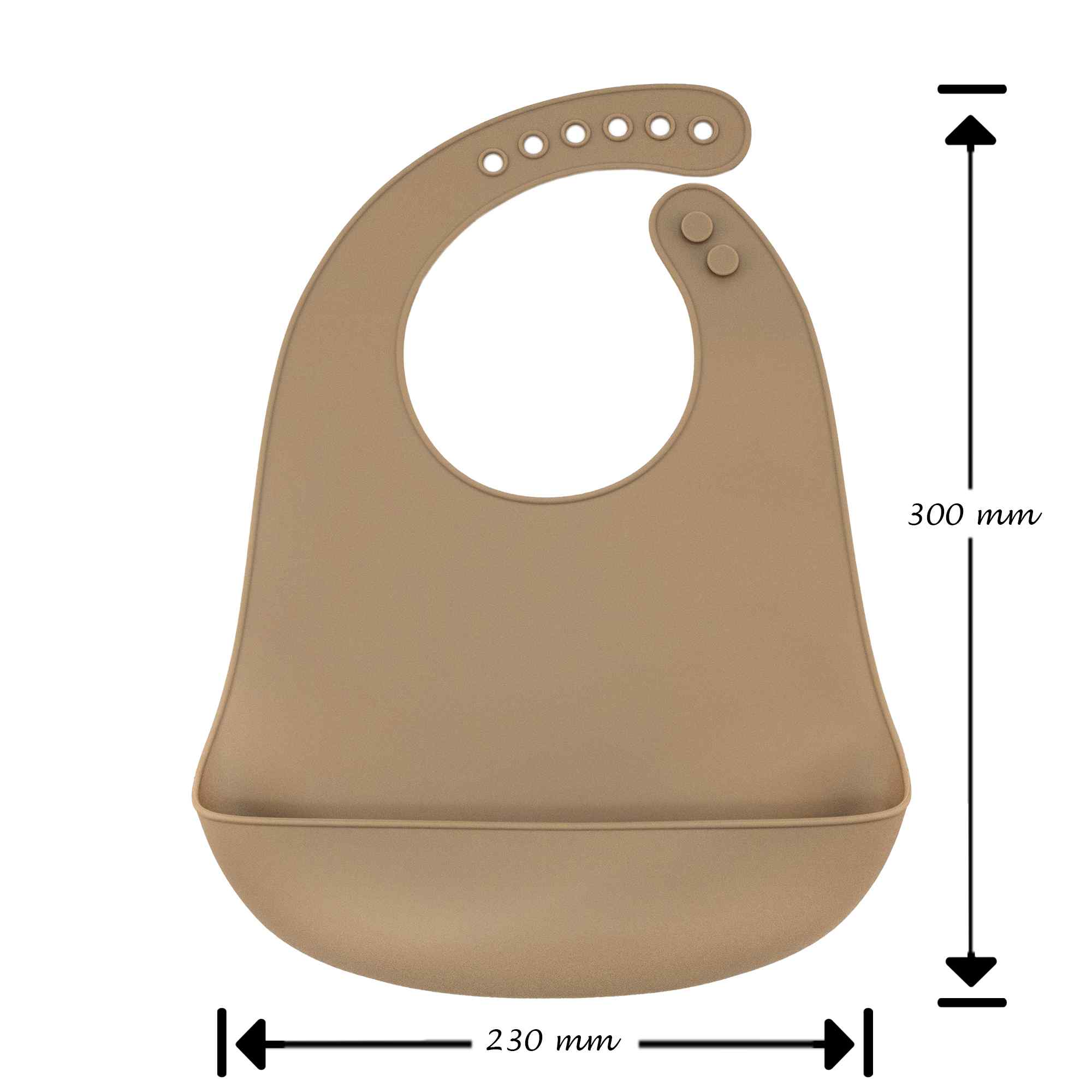 Babero silicona para bebe Beige - imagen 7