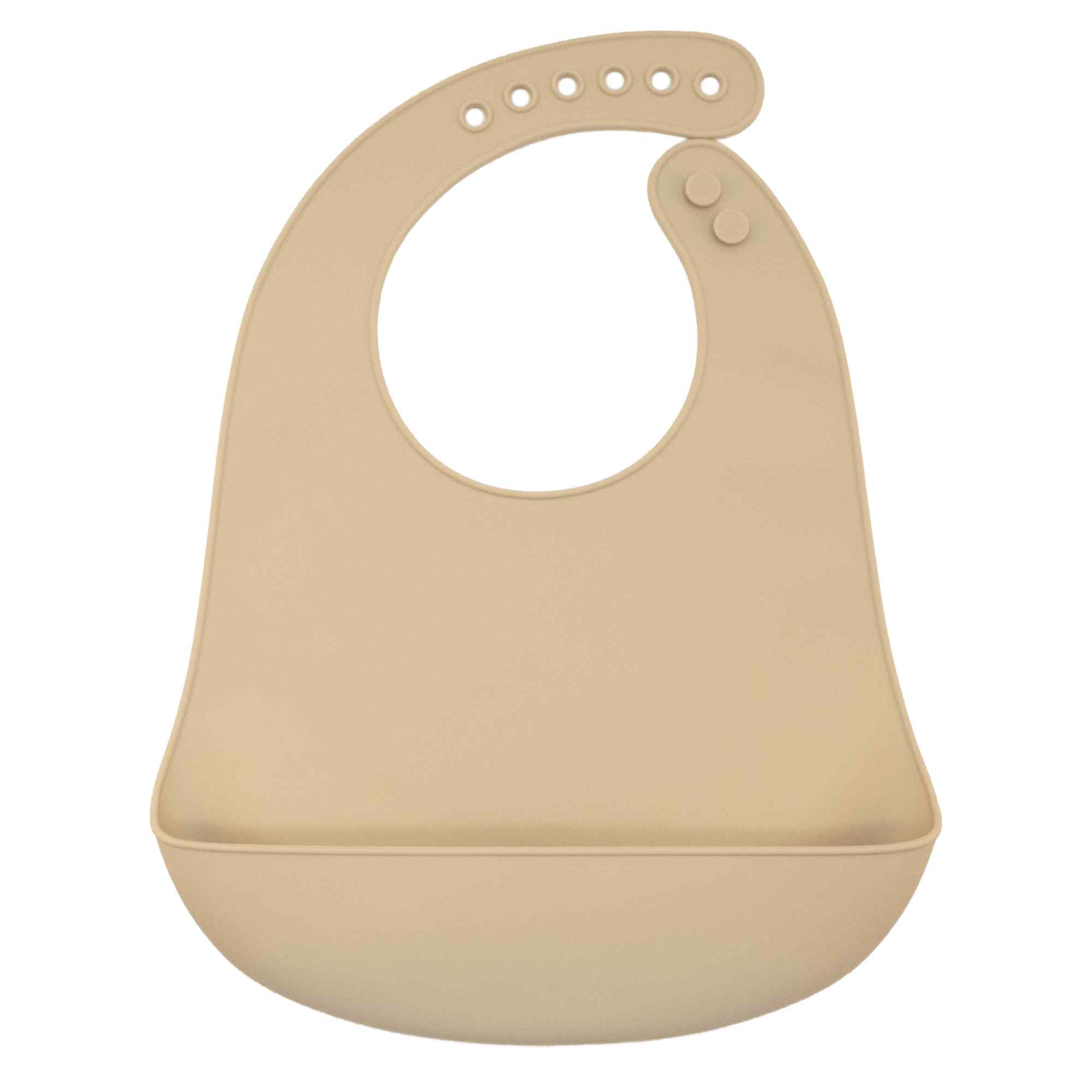 Babero silicona para bebe Crema