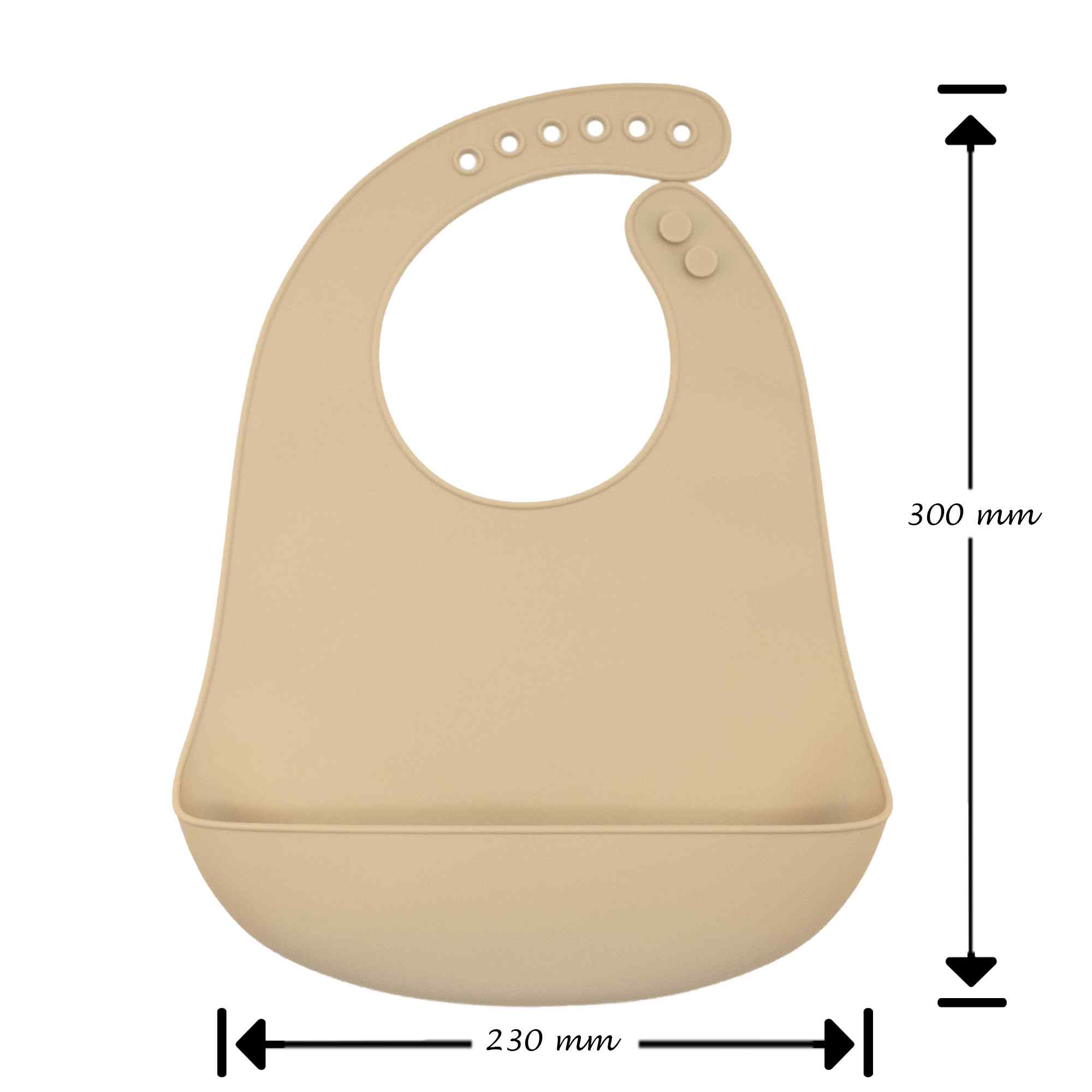 Babero silicona para bebe Crema - imagen 7
