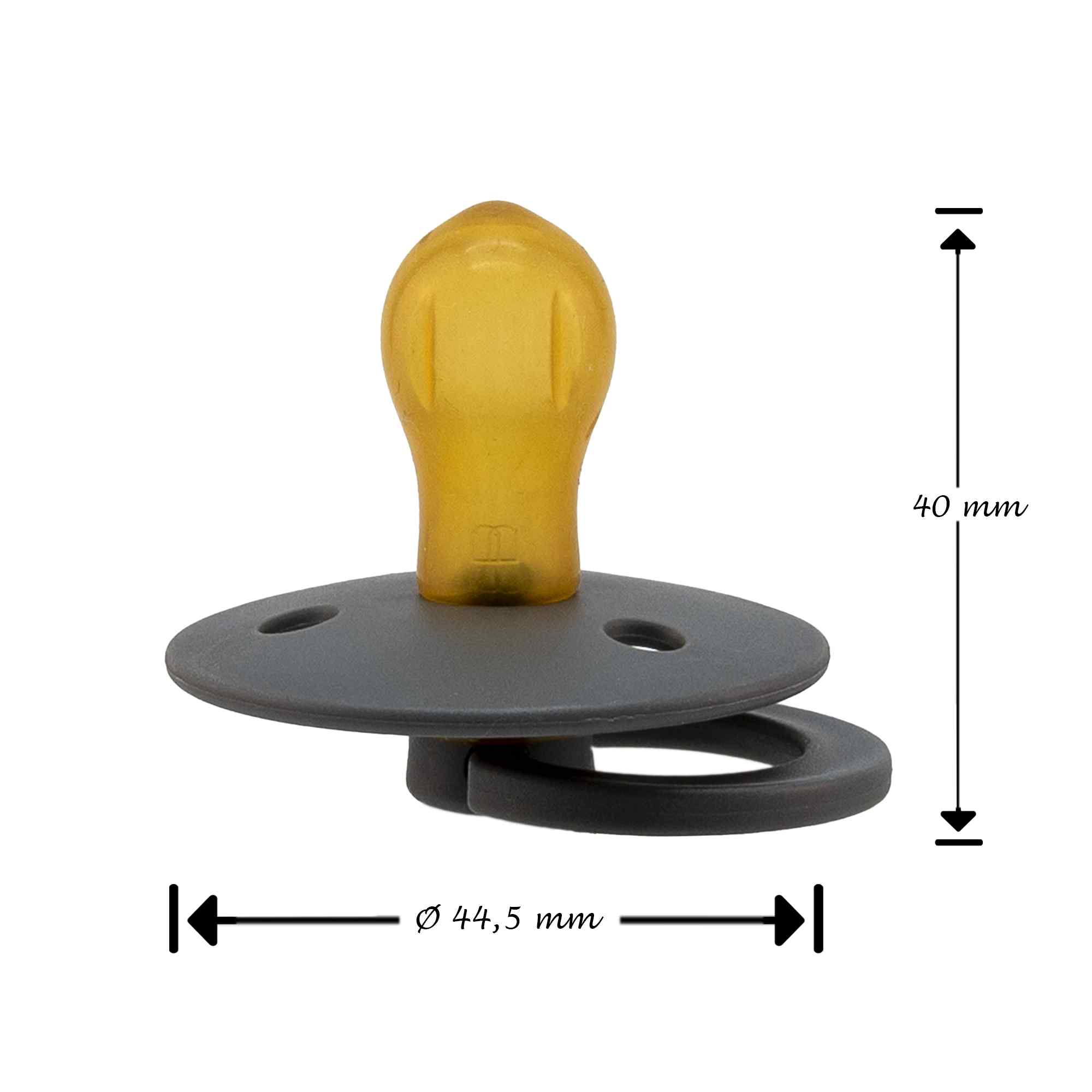 Chupete de látex para bebe gris - imagen 3