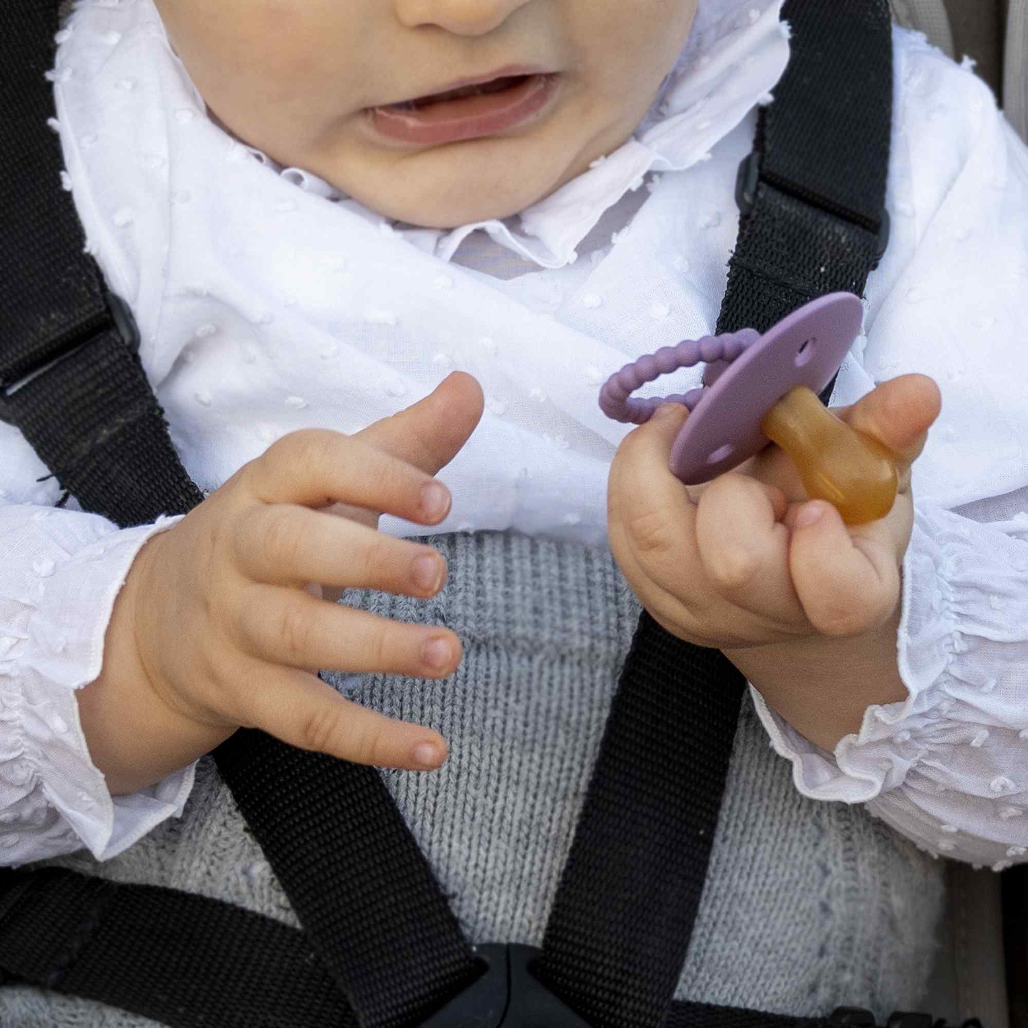 Chupete de látex para bebe rosa - imagen 5