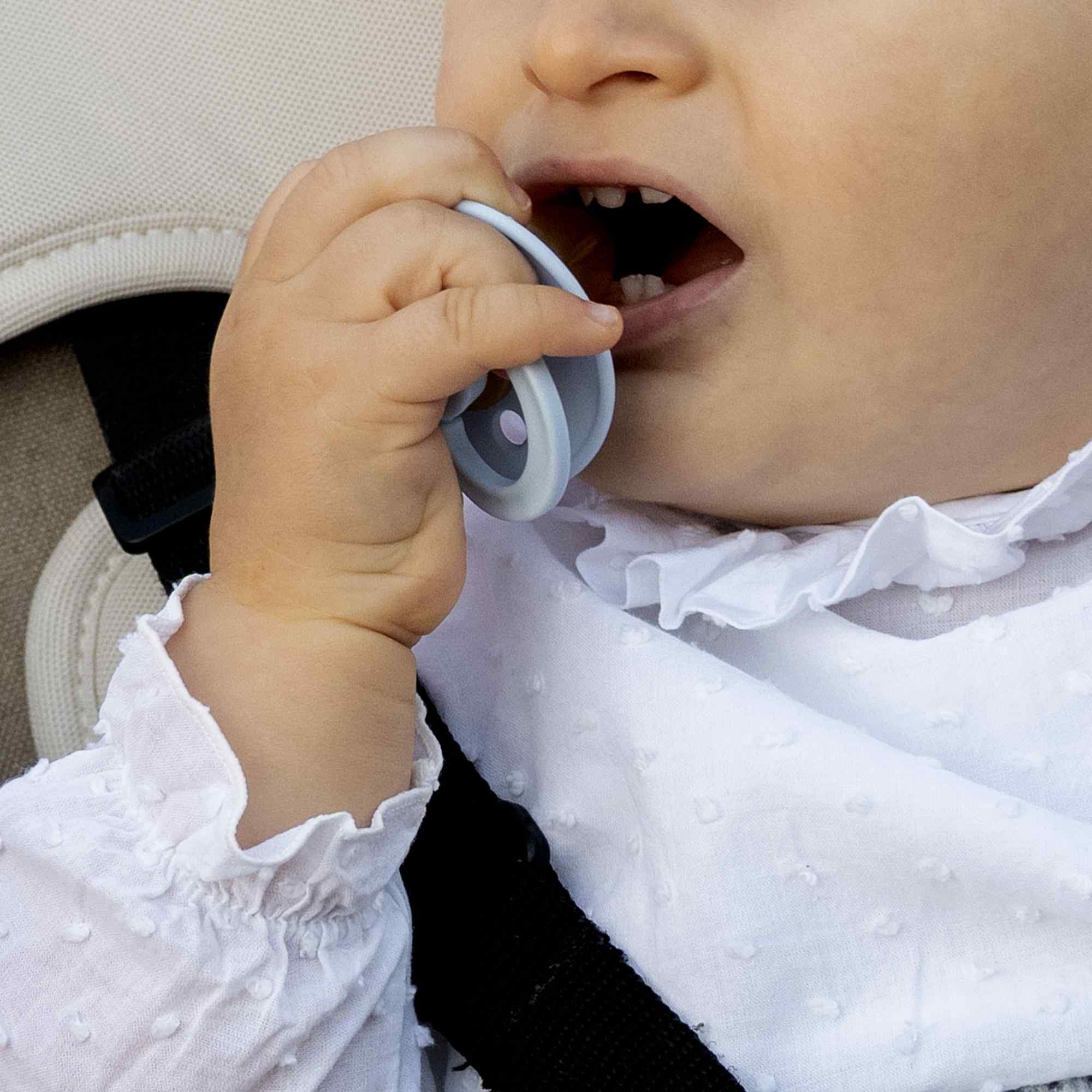 Chupete de látex para bebe azul - imagen 6