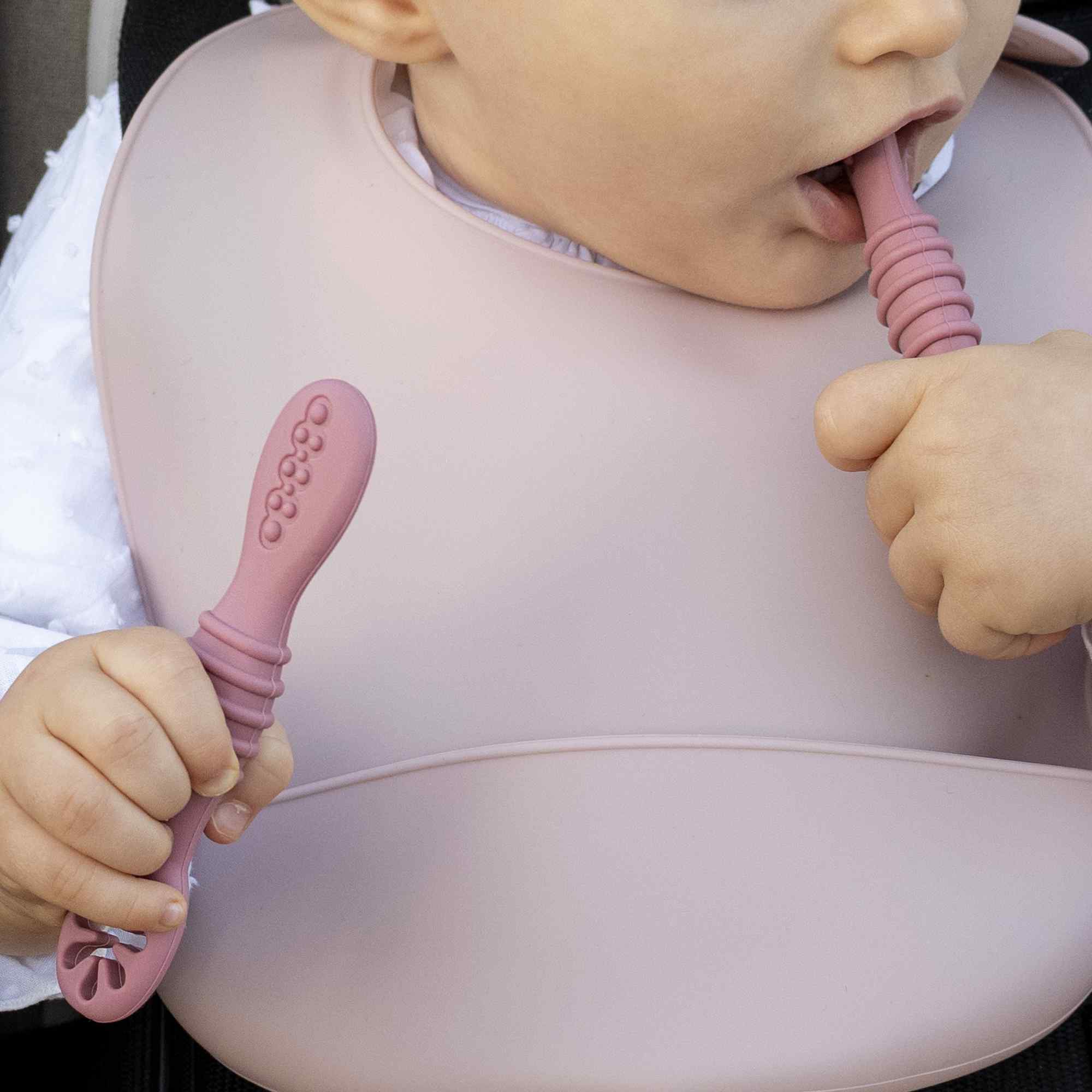 Cucharas para bebe silicona Rosa - imagen 6