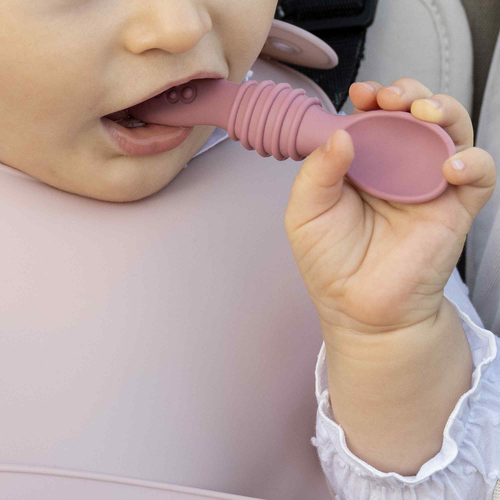 Cucharas para bebe silicona Rosa - imagen 7
