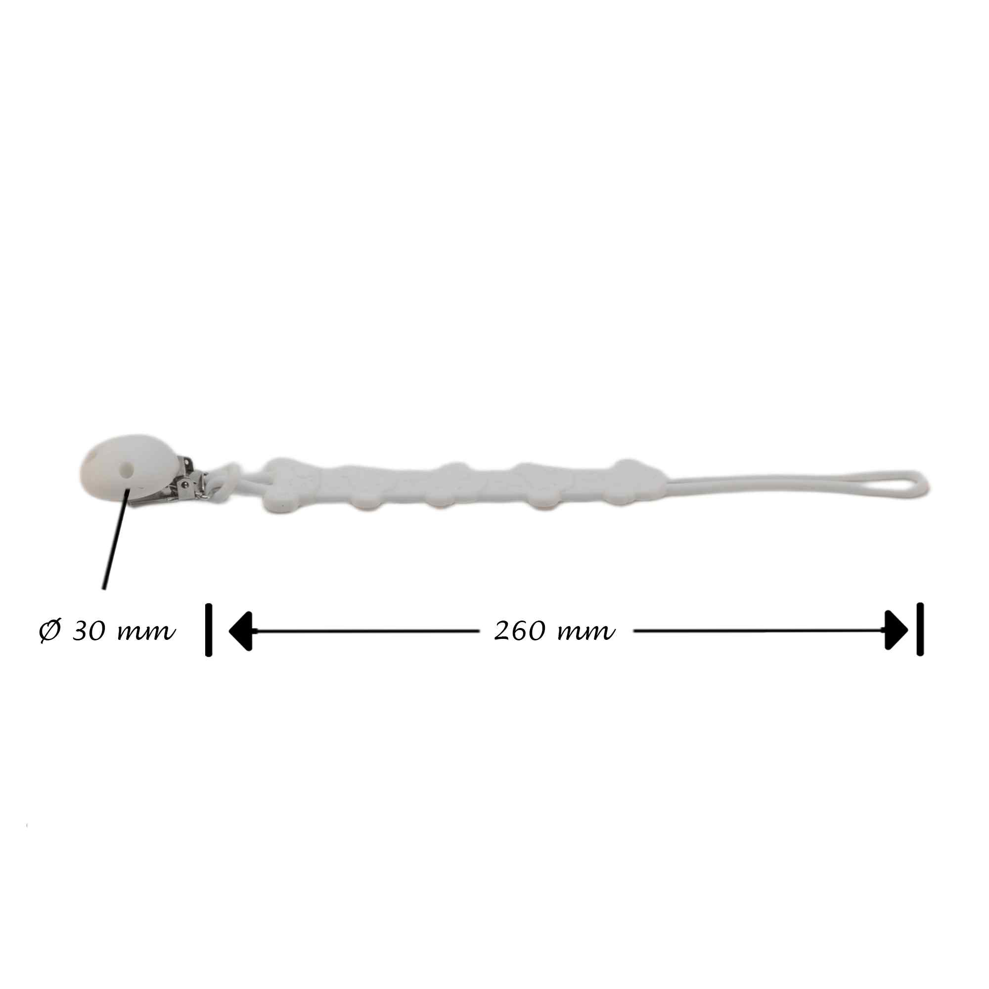 Cadena sujeta chupete silicona diseño koala blanco - imagen 3