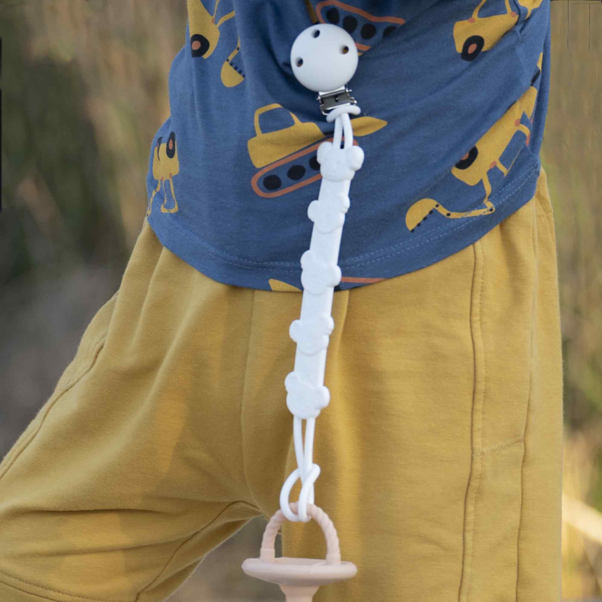 Cadena sujeta chupete silicona diseño koala blanco - imagen 7