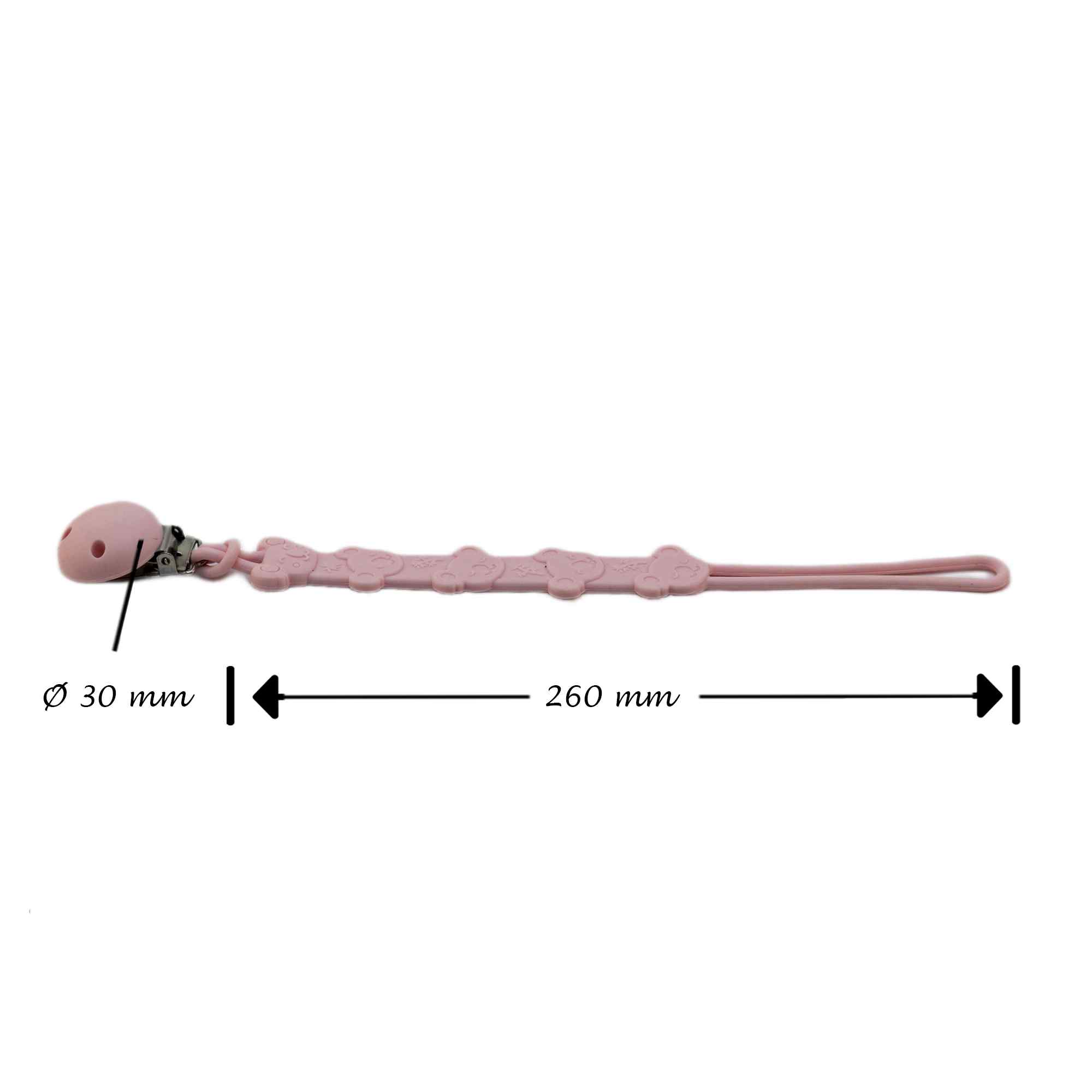 Cadena sujeta chupete silicona diseño koala Rosa - imagen 3