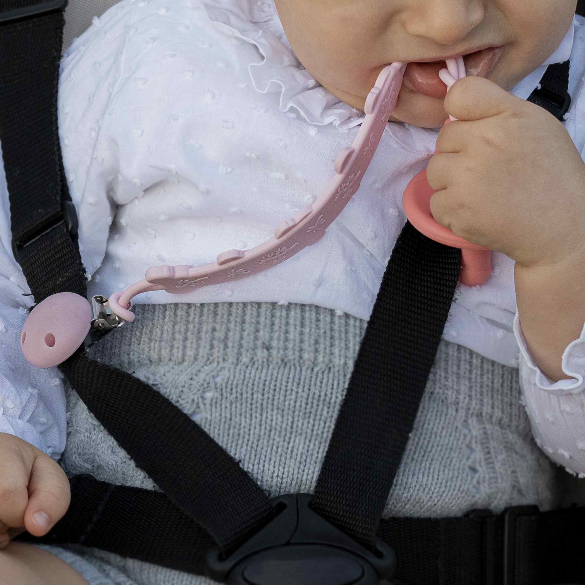Cadena sujeta chupete silicona diseño koala Rosa - imagen 6
