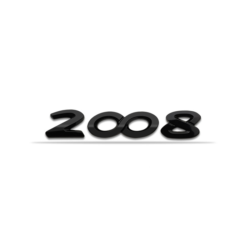 Emblema 2008 adhesivo para maletero compatible con Peugeot negro - imagen 1