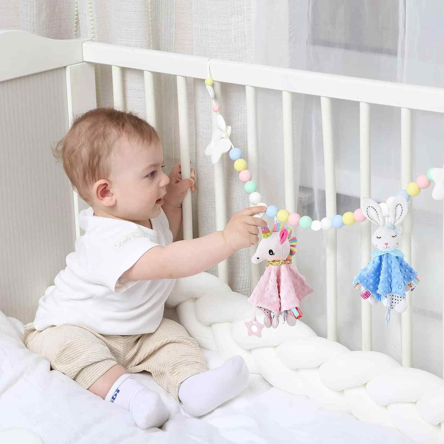 DouDou Mantita de apego bebé diseño Unicornio Rosa - imagen 2