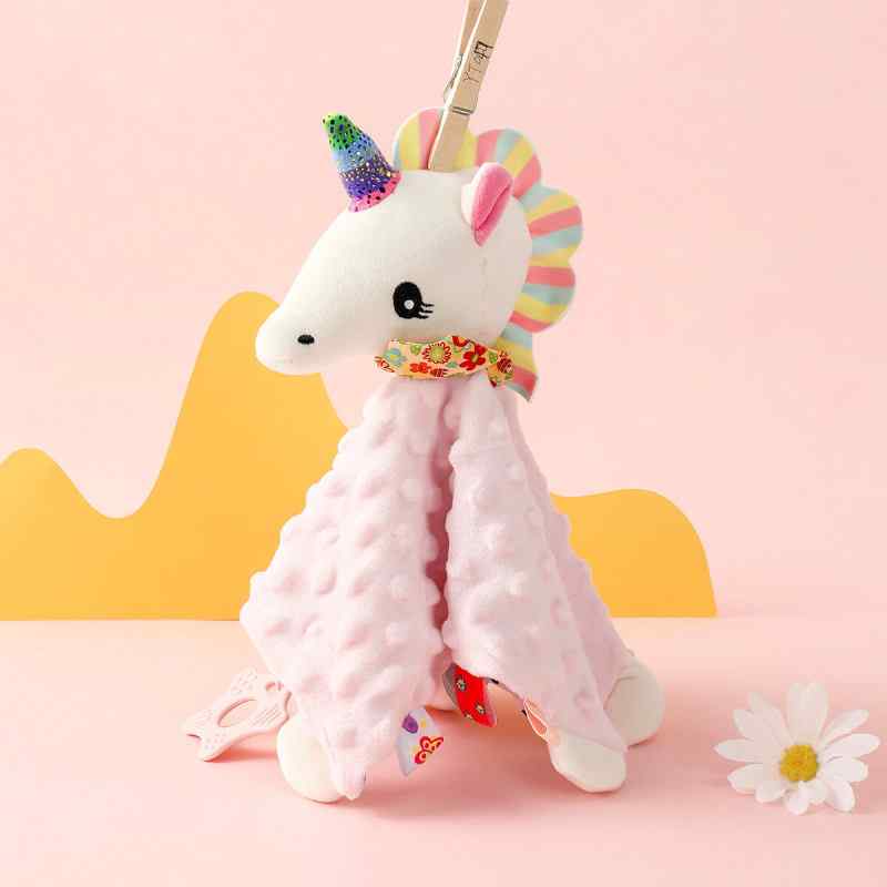 DouDou Mantita de apego bebé diseño Unicornio Rosa - imagen 7