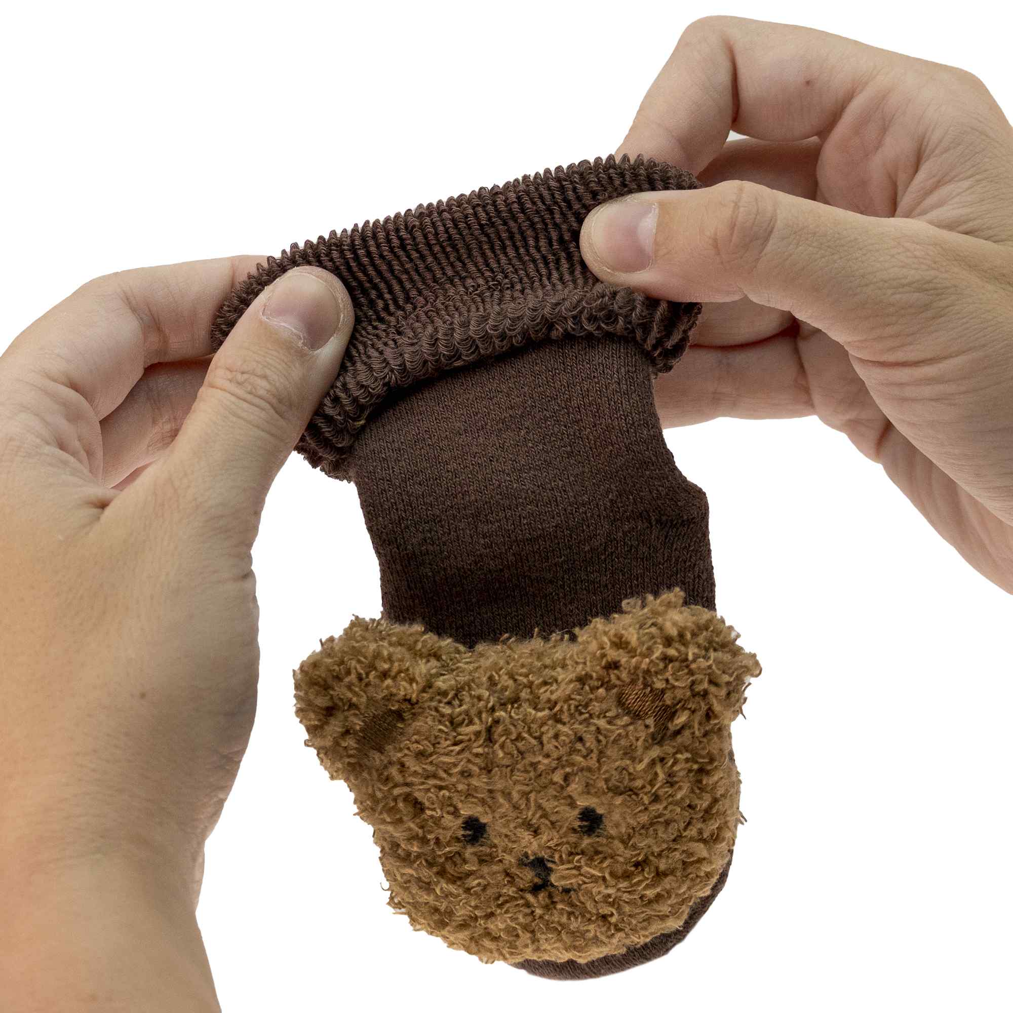 Calcetín antideslizante para niño 12 a 18 meses de 13 cm Talla M 22 oso marrón - imagen 5
