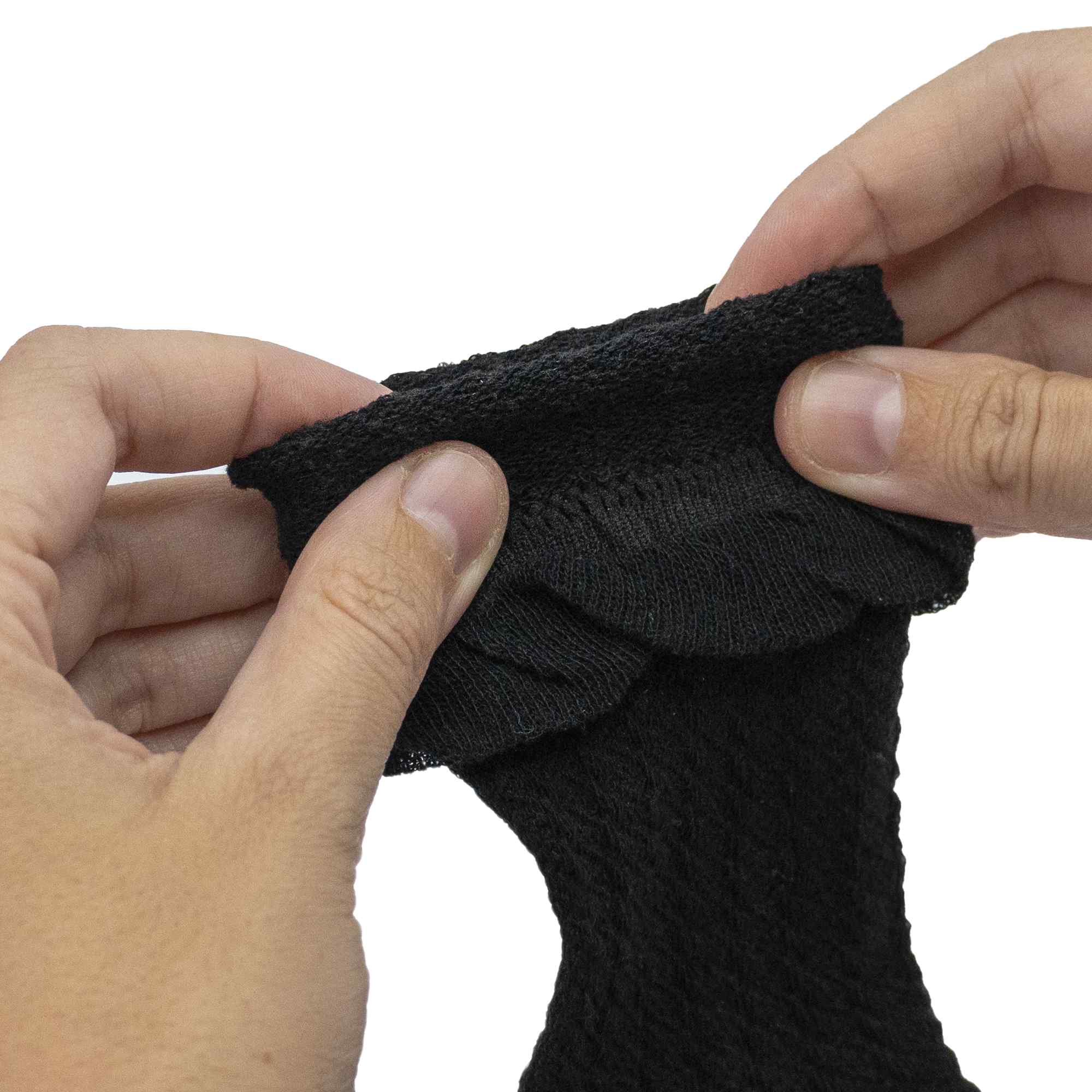 Calcetines altos de algodón con lazo para niños hasta 3 años negros - imagen 3