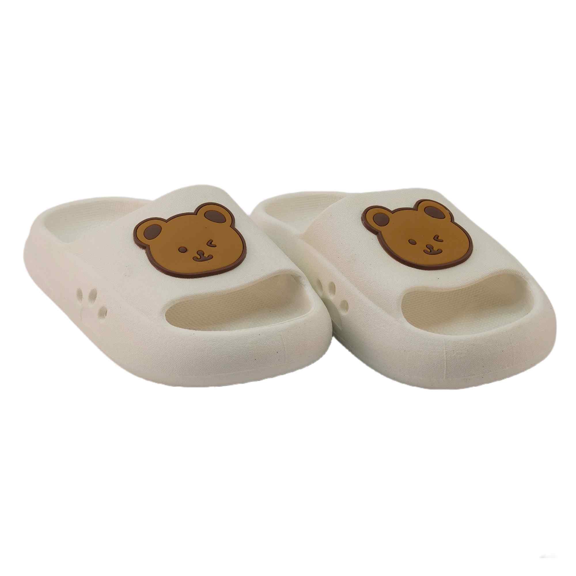 Chanclas antideslizantes diseño oso blancas 17 cm talla 26-27 - imagen 1