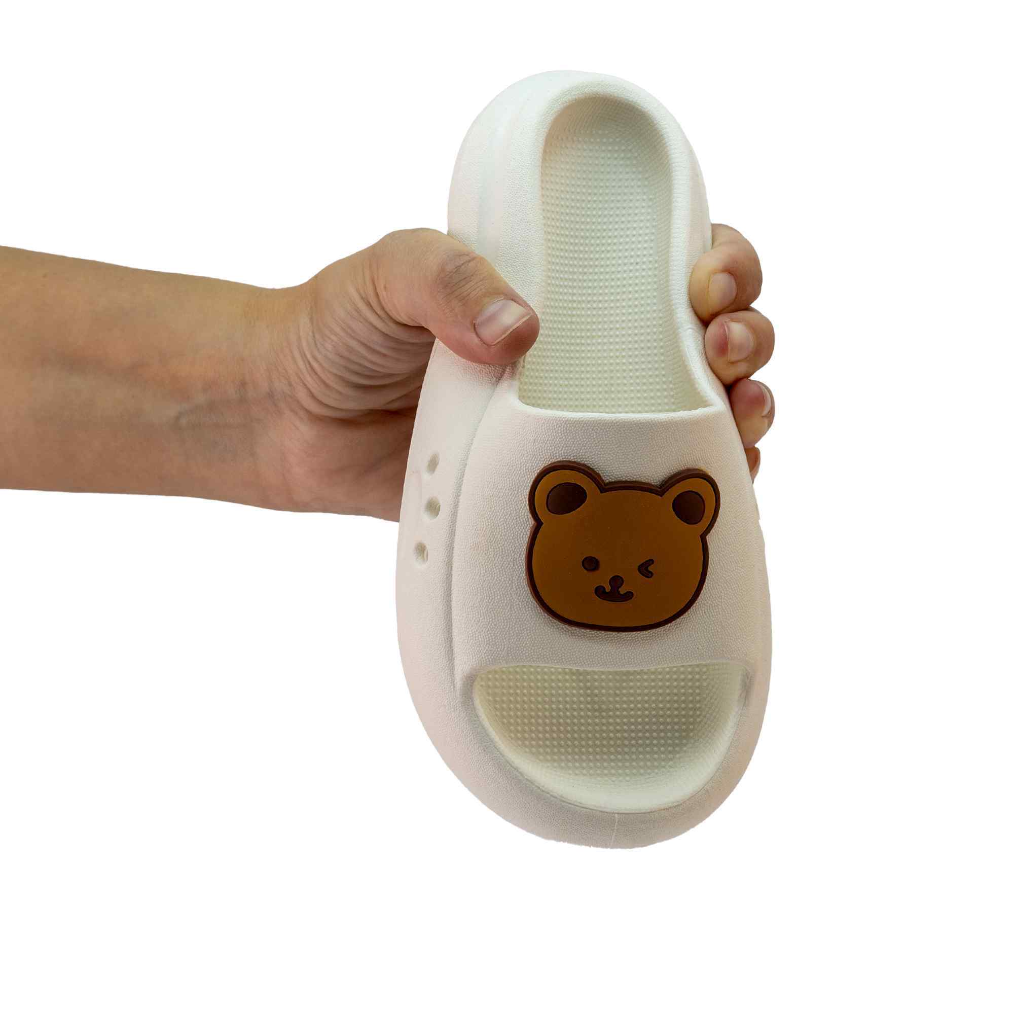 Chanclas antideslizantes diseño oso blancas 17 cm talla 26-27 - imagen 5