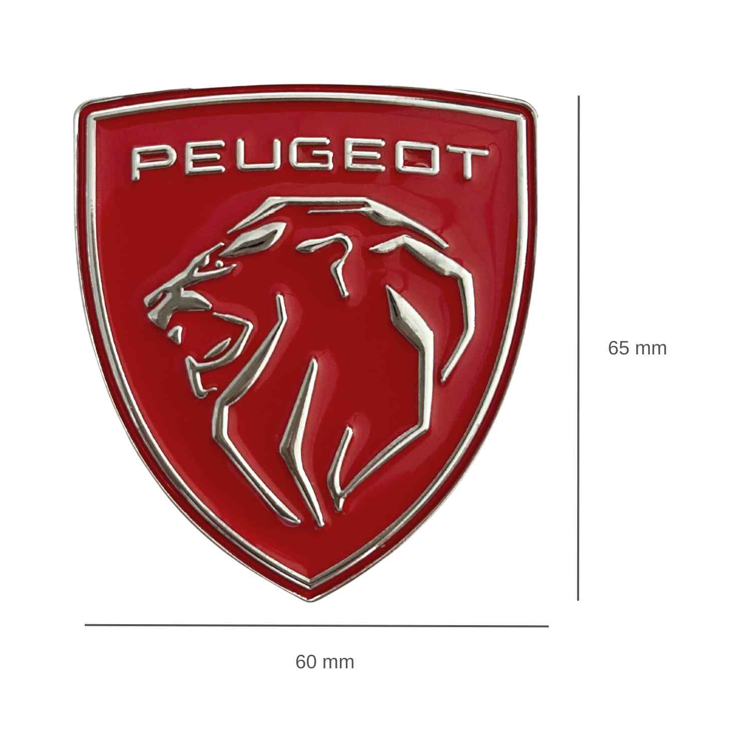 Emblema adhesivo compatible con Peugeot negro nuevo diseño rojo - imagen 2