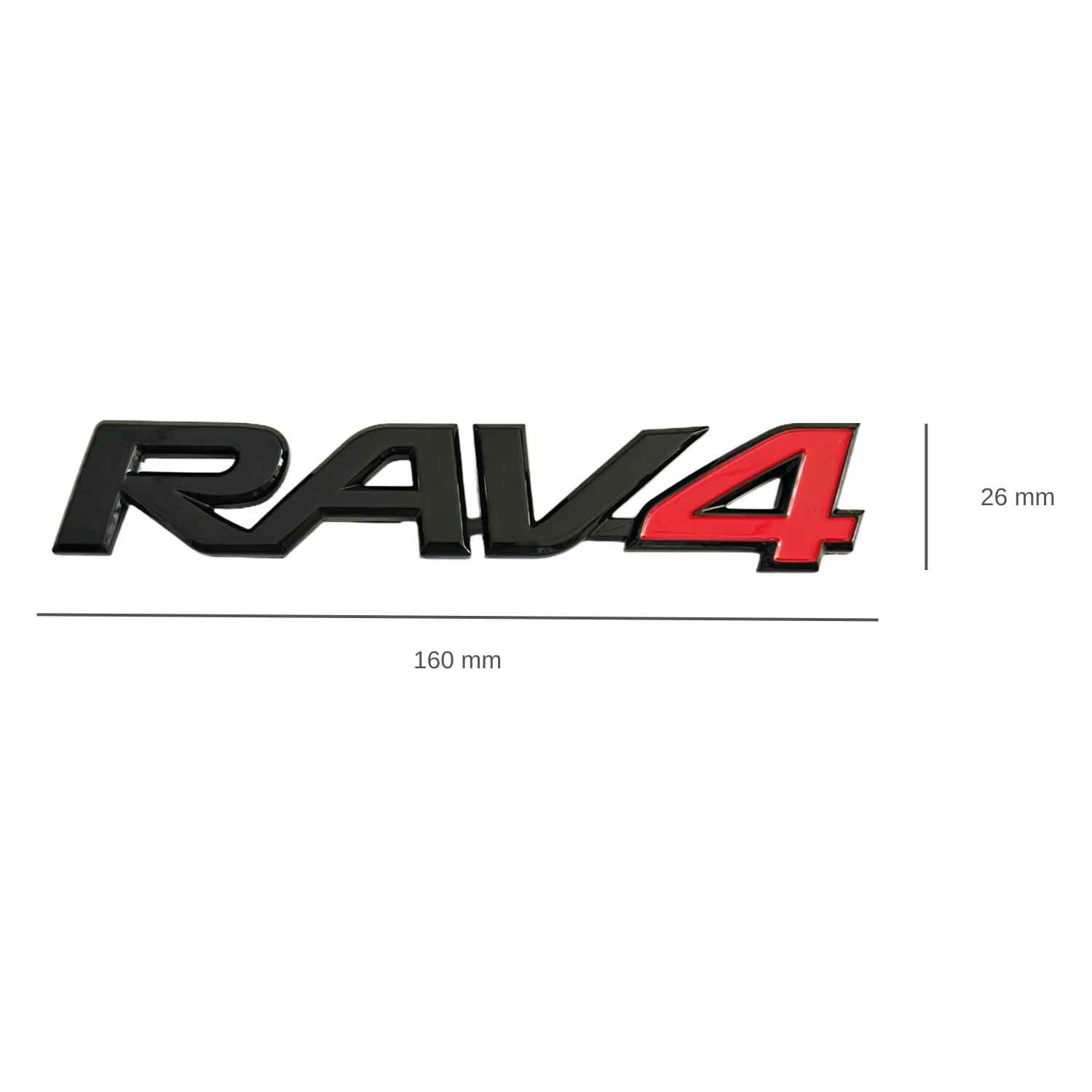 Emblema RAV4 para trasero compatible con Toyota Negro rojo - imagen 2
