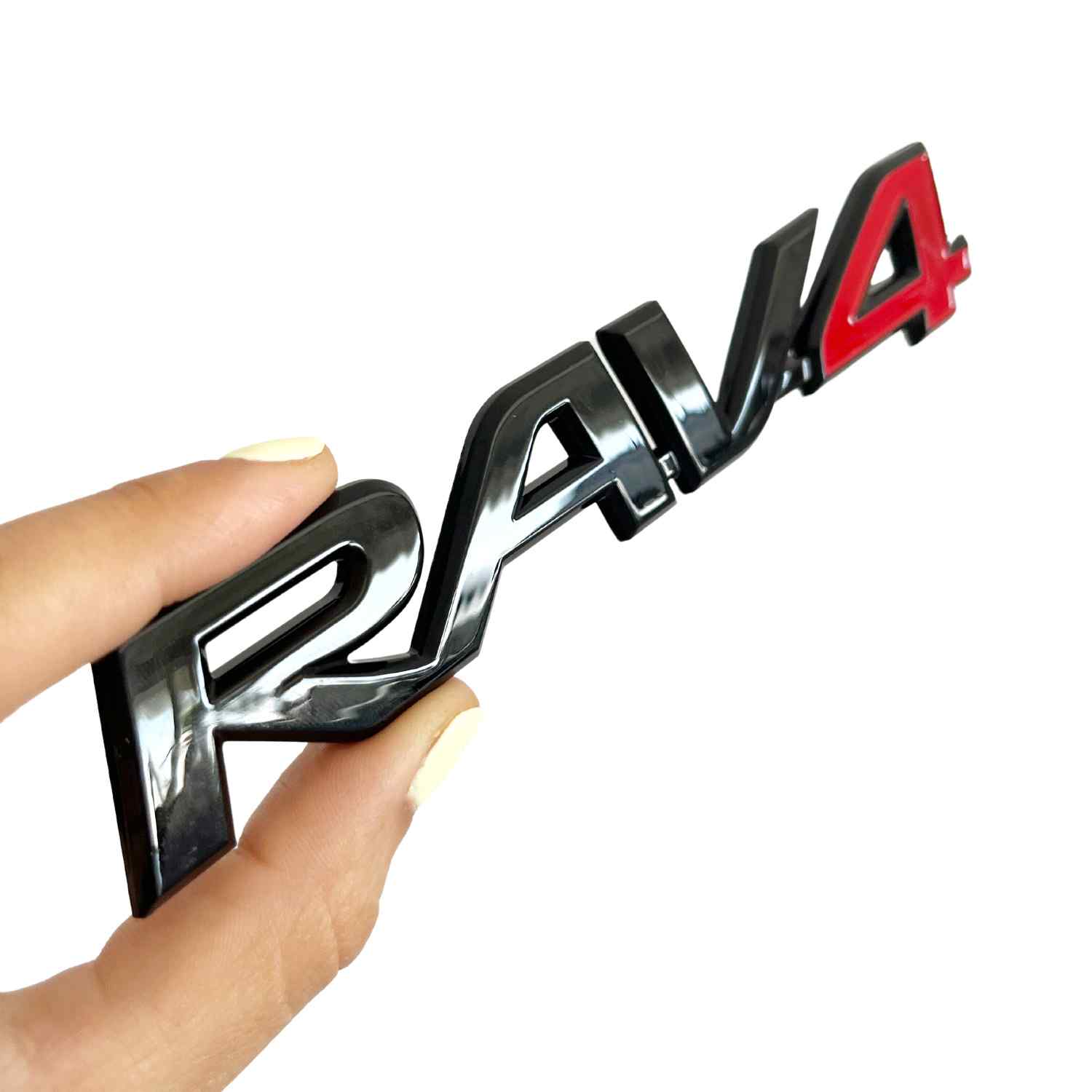 Emblema RAV4 para trasero compatible con Toyota Negro rojo - imagen 5