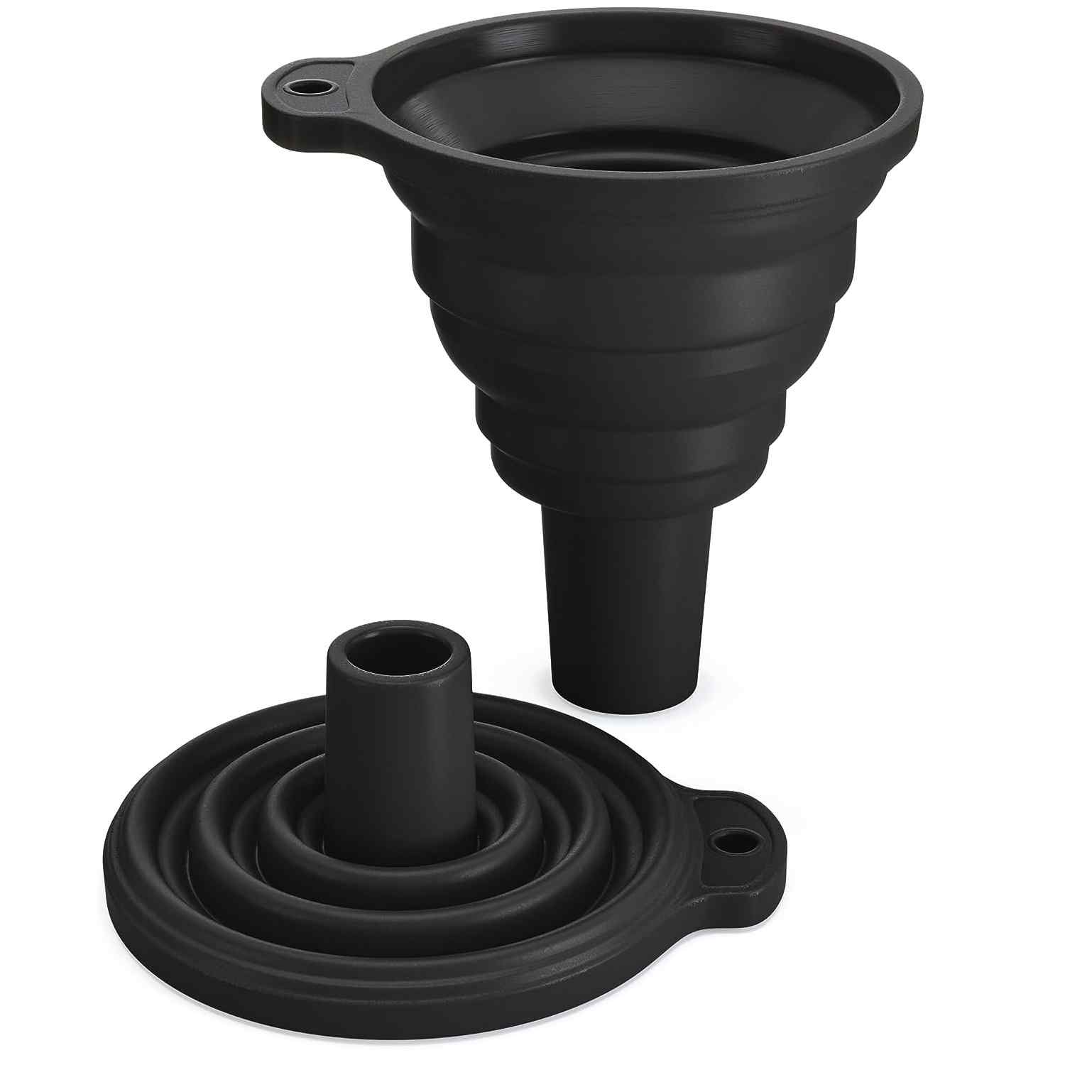 Embudo de silicona universal para líquidos de automóvil negro - imagen 3