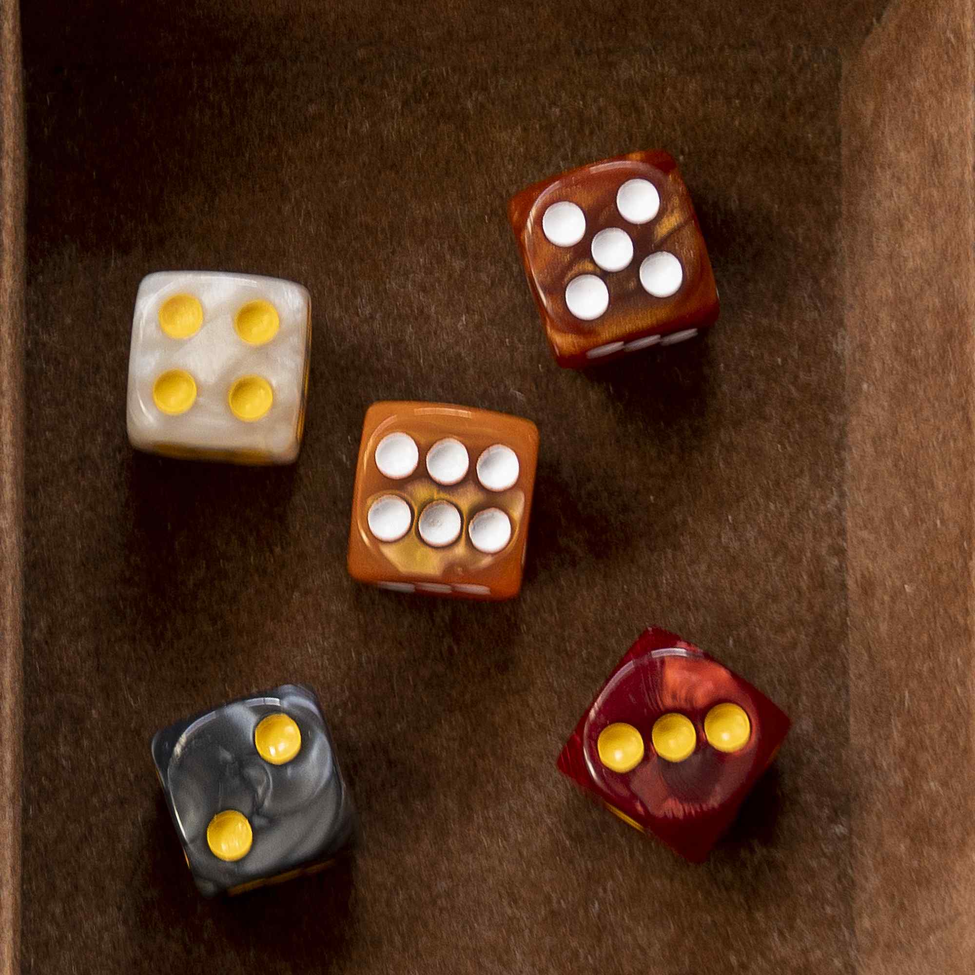 Dados 6 caras de 5 Colores perla Esquina Redondeados con Bolsa de Almacenamiento 50 unidades - imagen 7