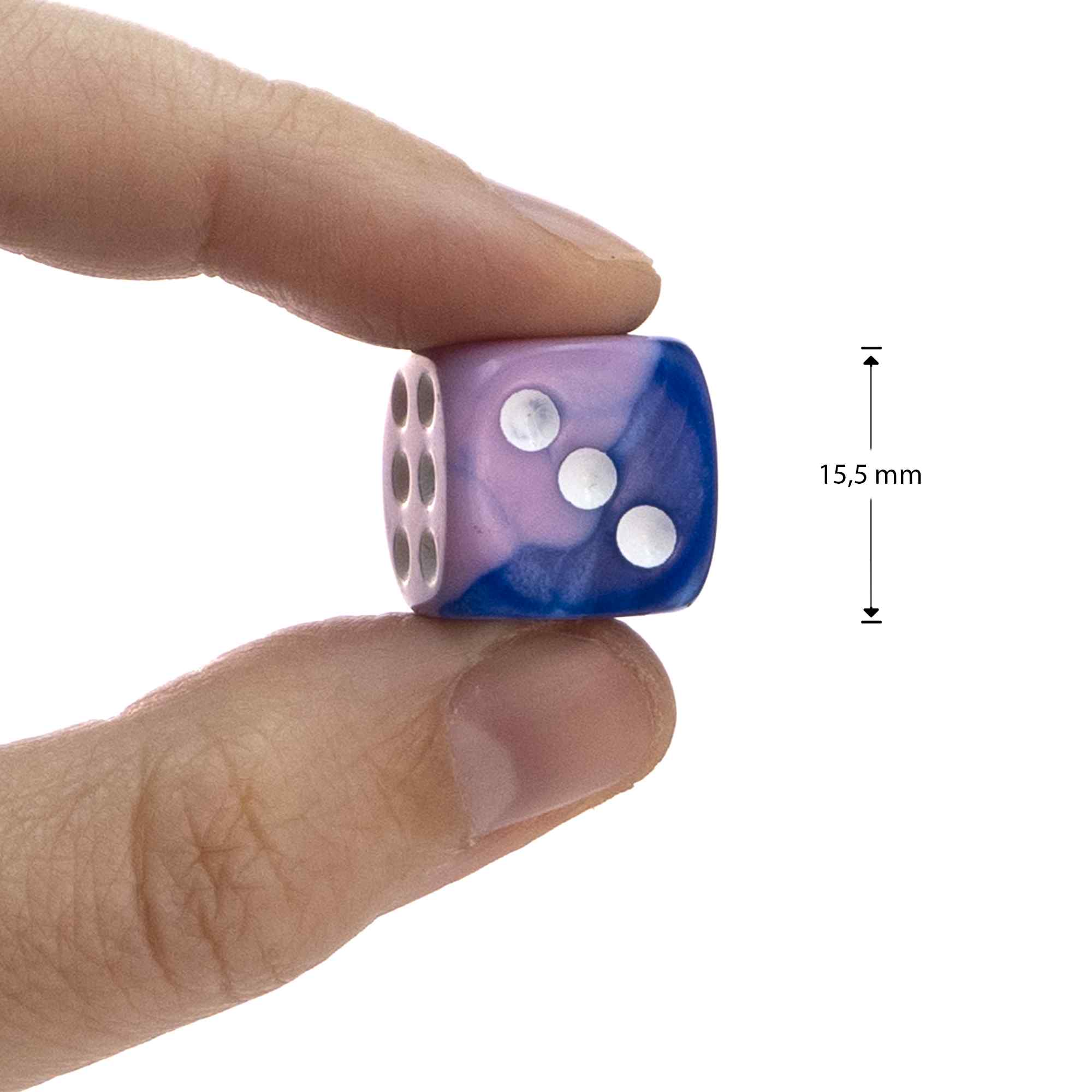 Dados 6 caras de 5 Colores bicolores Esquina Redondeados con Bolsa de Almacenamiento 50 unidades - imagen 3
