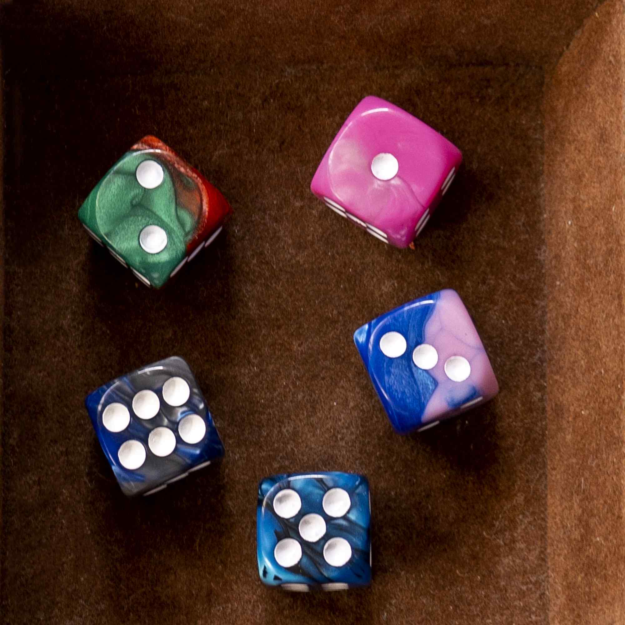 Dados 6 caras de 5 Colores bicolores Esquina Redondeados con Bolsa de Almacenamiento 50 unidades - imagen 7
