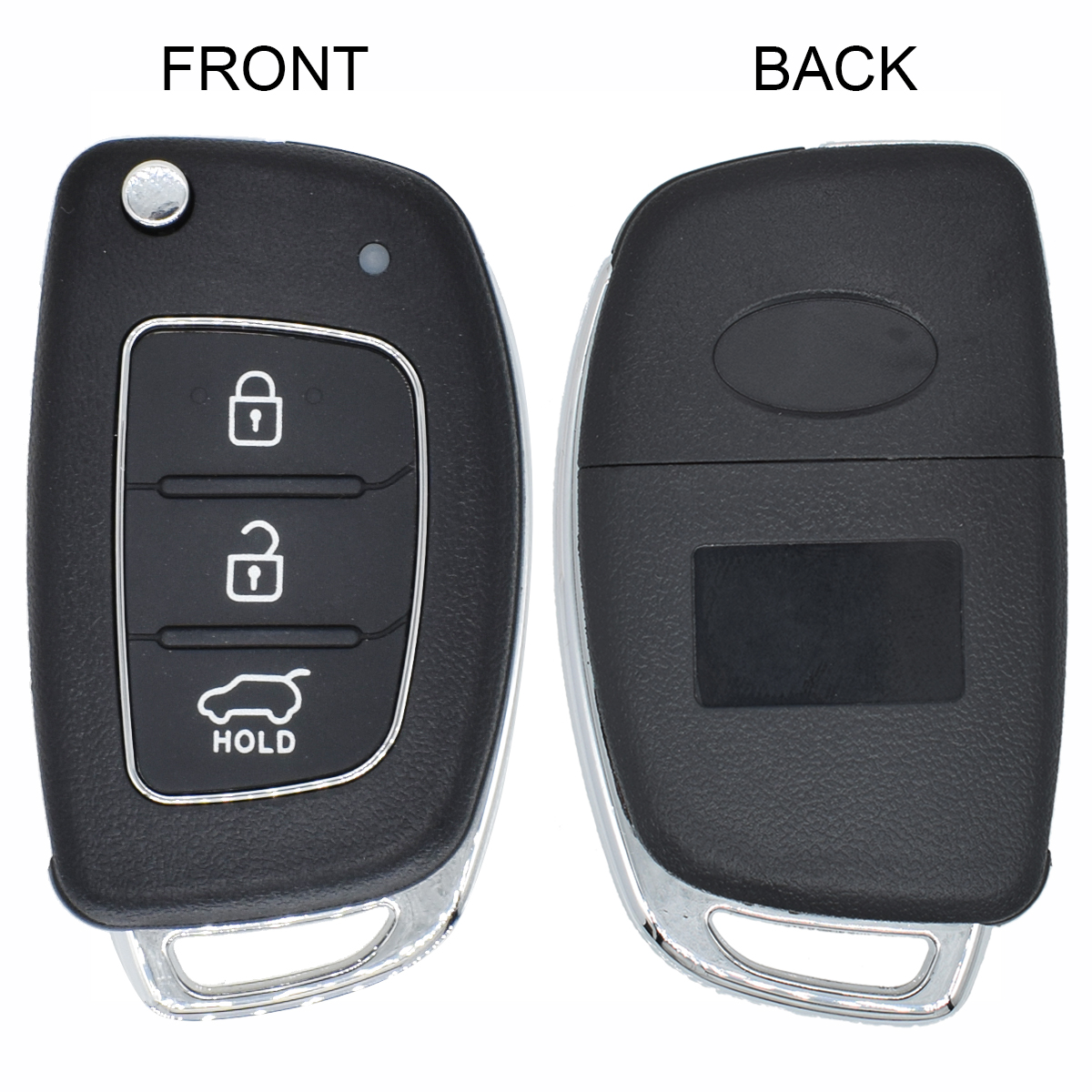 Carcasa mando llave coche 3 botones compatible con Hyundai - imagen 3
