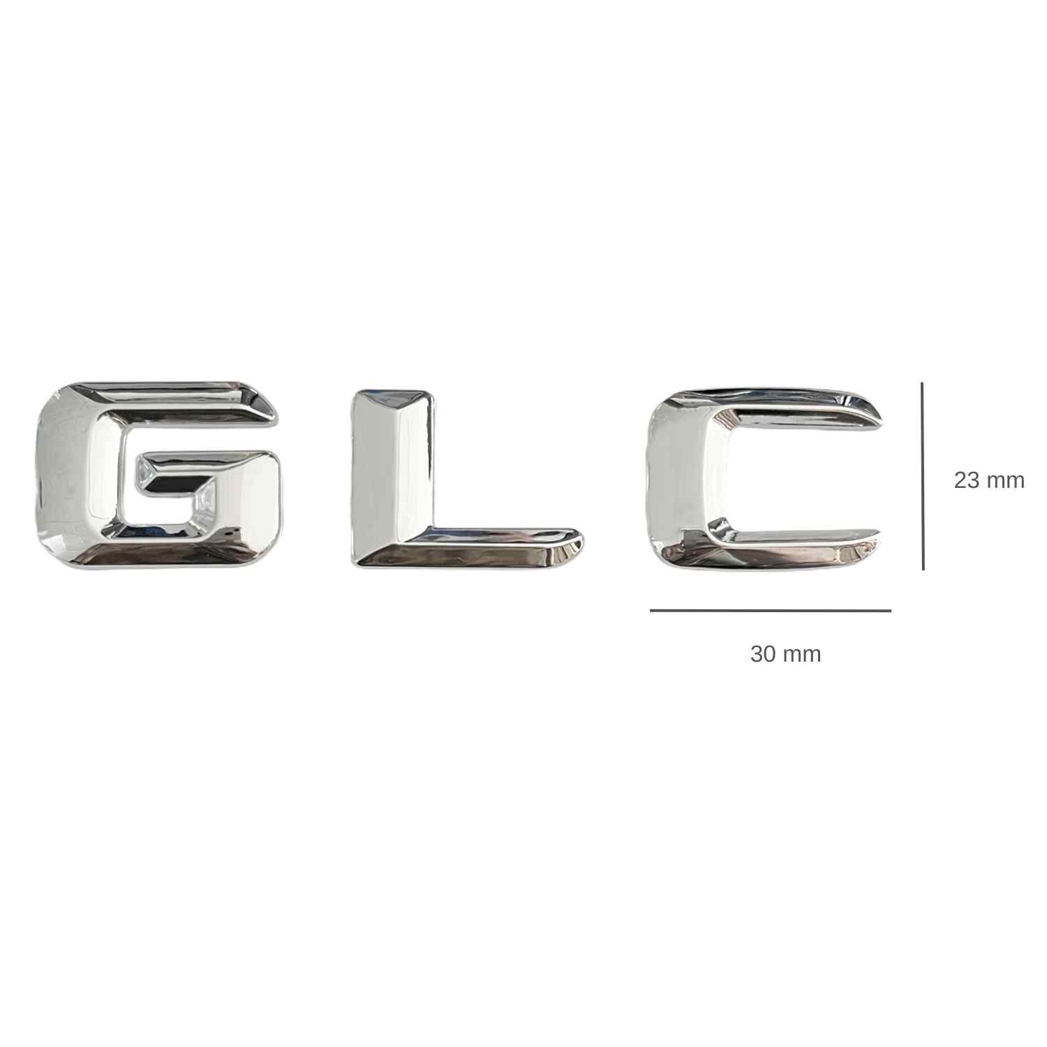 Emblema GLC adhesivo compatible con Mercedes plateado brillo - imagen 2