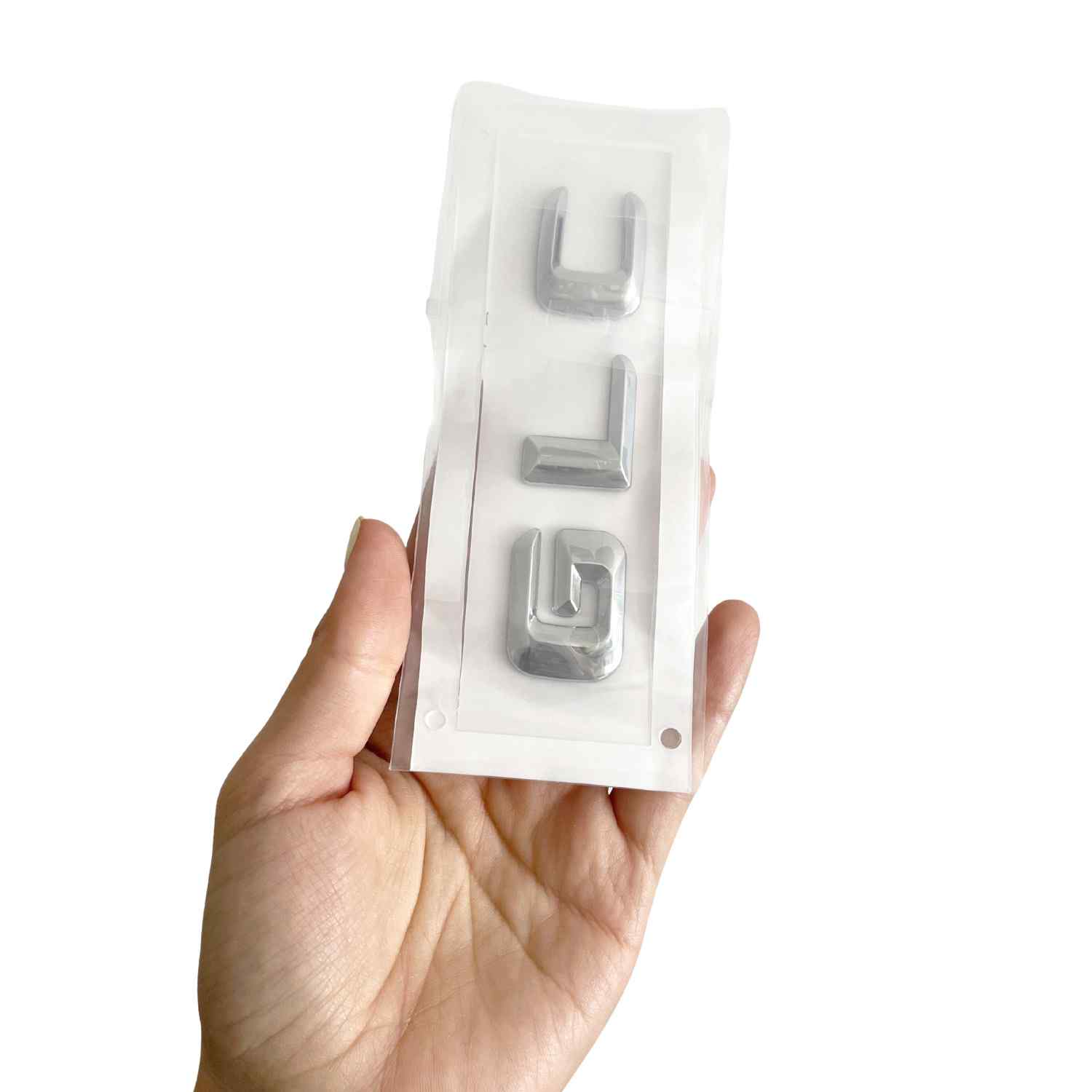 Emblema GLC adhesivo compatible con Mercedes plateado brillo - imagen 5