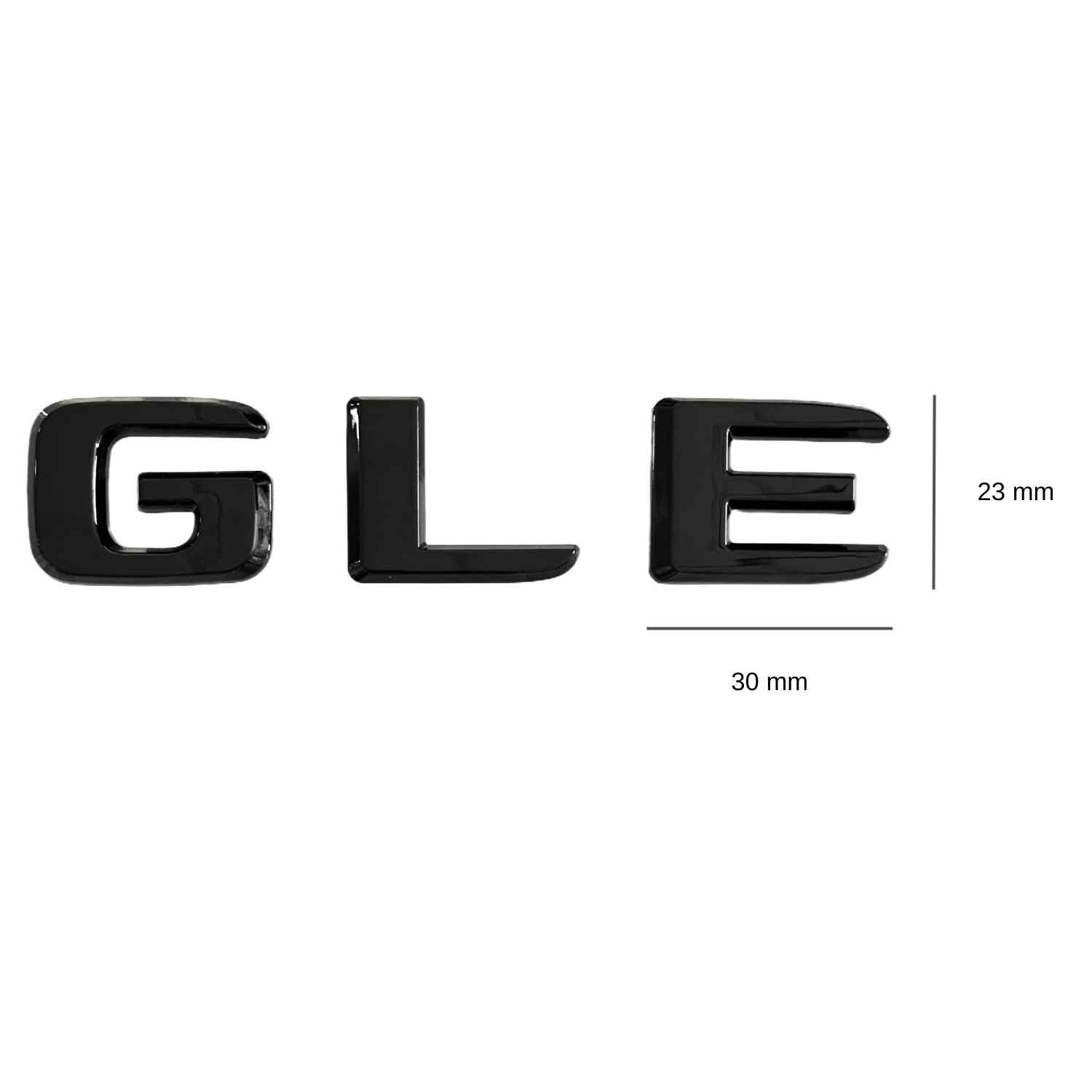 Emblema GLE adhesivo compatible con Mercedes Negro Brillo - imagen 2