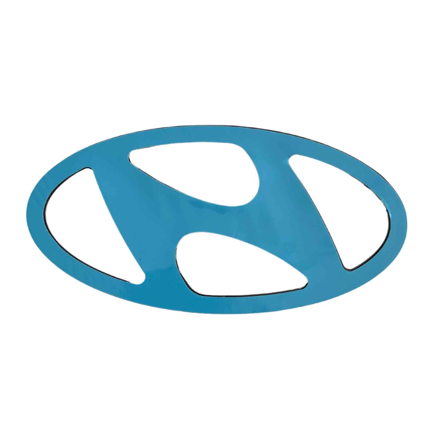 Emblema adhesivo maletero compatible con Hyundai 115 mm x 55mm Negro brillo - imagen 2