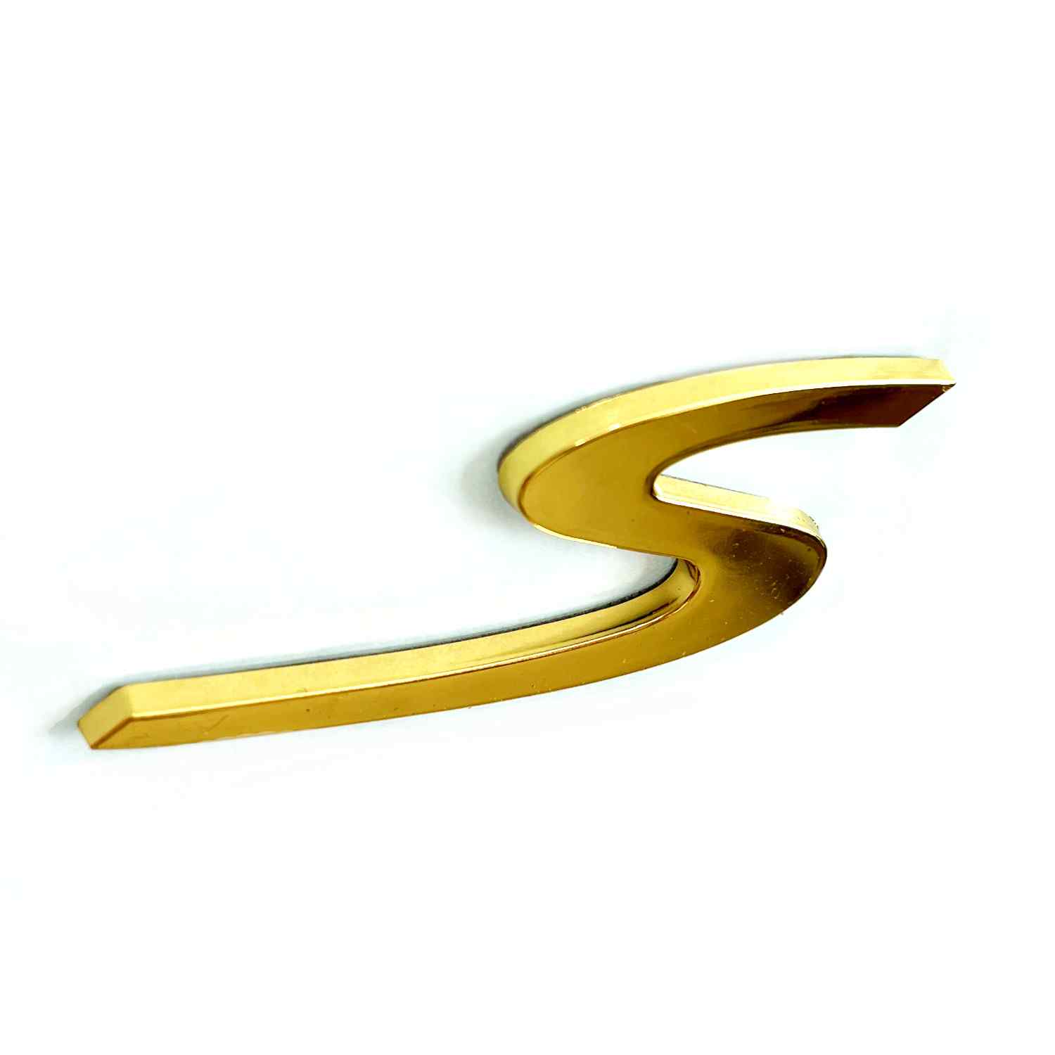 Emblema adhesivo trasero letra S compatible con Porsche Dorado - imagen 2