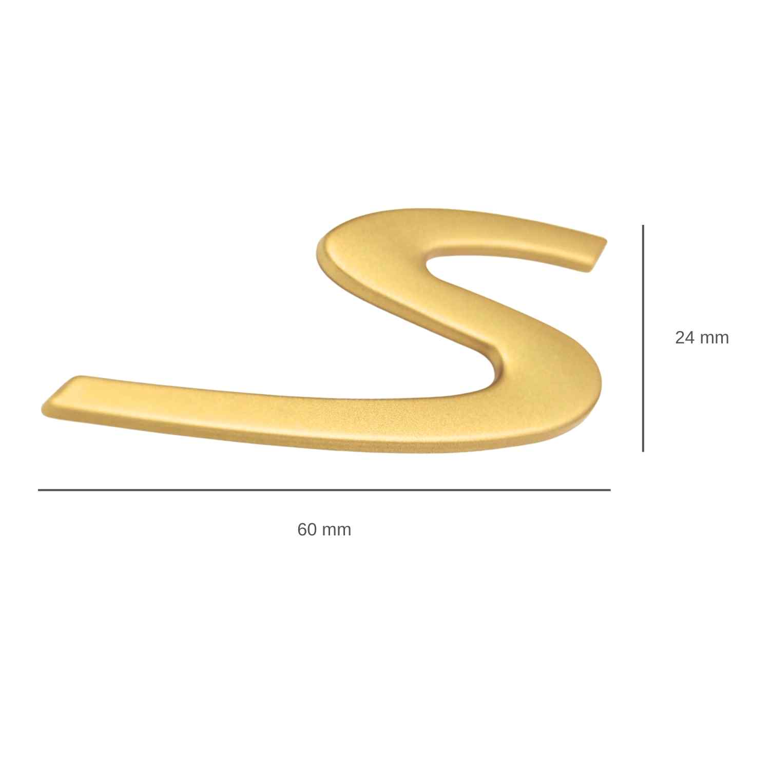 Emblema adhesivo trasero letra S compatible con Porsche Dorado - imagen 5