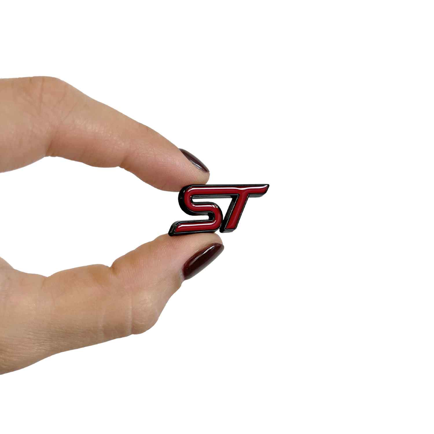 Emblema Adhesivo ST Line para volante compatible con Ford rojo negro - imagen 4