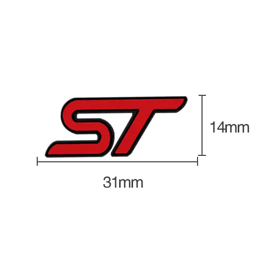 Emblema Adhesivo ST Line para volante compatible con Ford rojo negro - imagen 2
