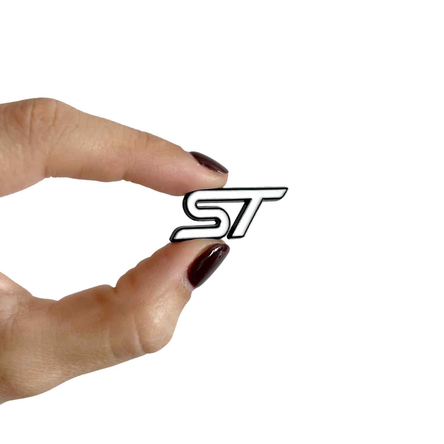 Emblema Adhesivo ST Line para volante compatible con Ford blanco - imagen 3