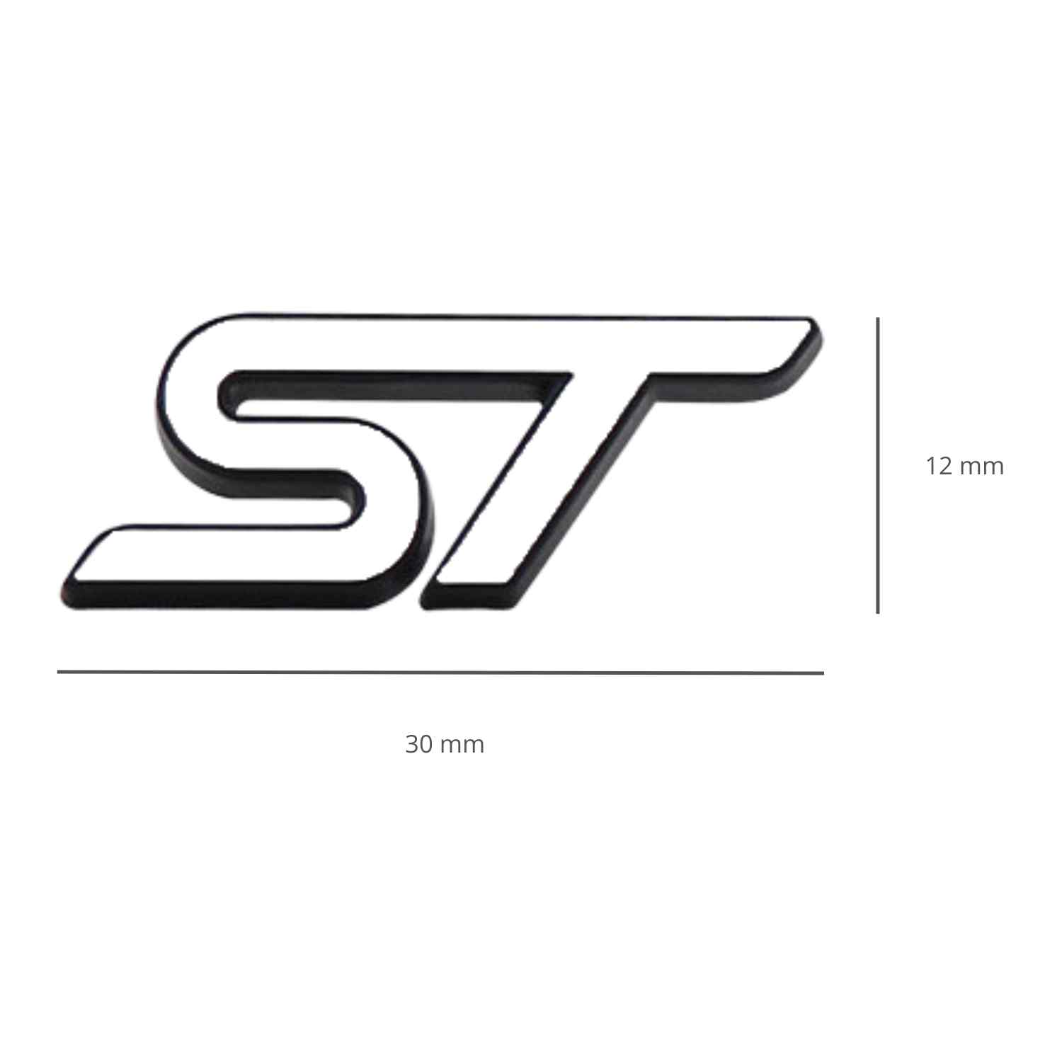 Emblema Adhesivo ST Line para volante compatible con Ford blanco - imagen 4
