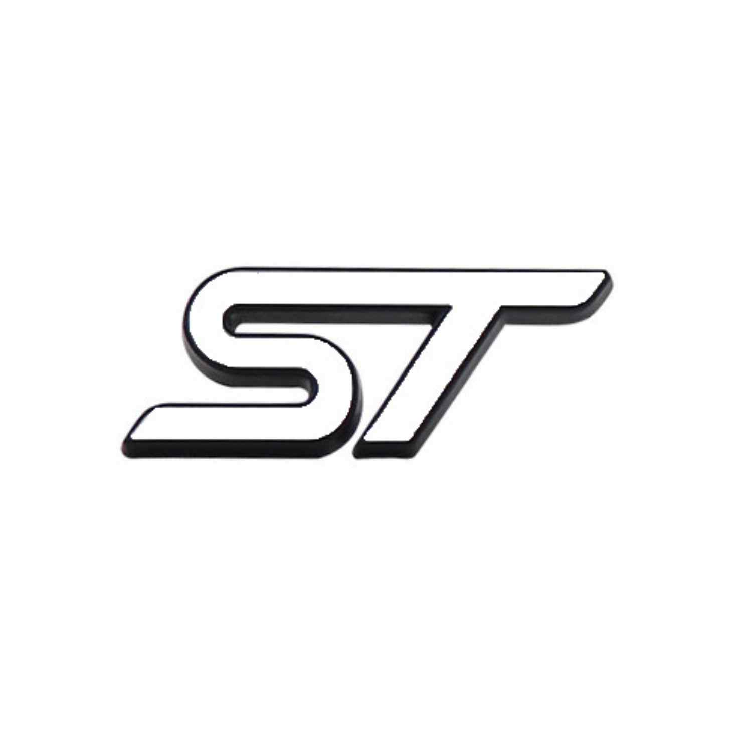 Emblema Adhesivo ST Line para volante compatible con Ford blanco