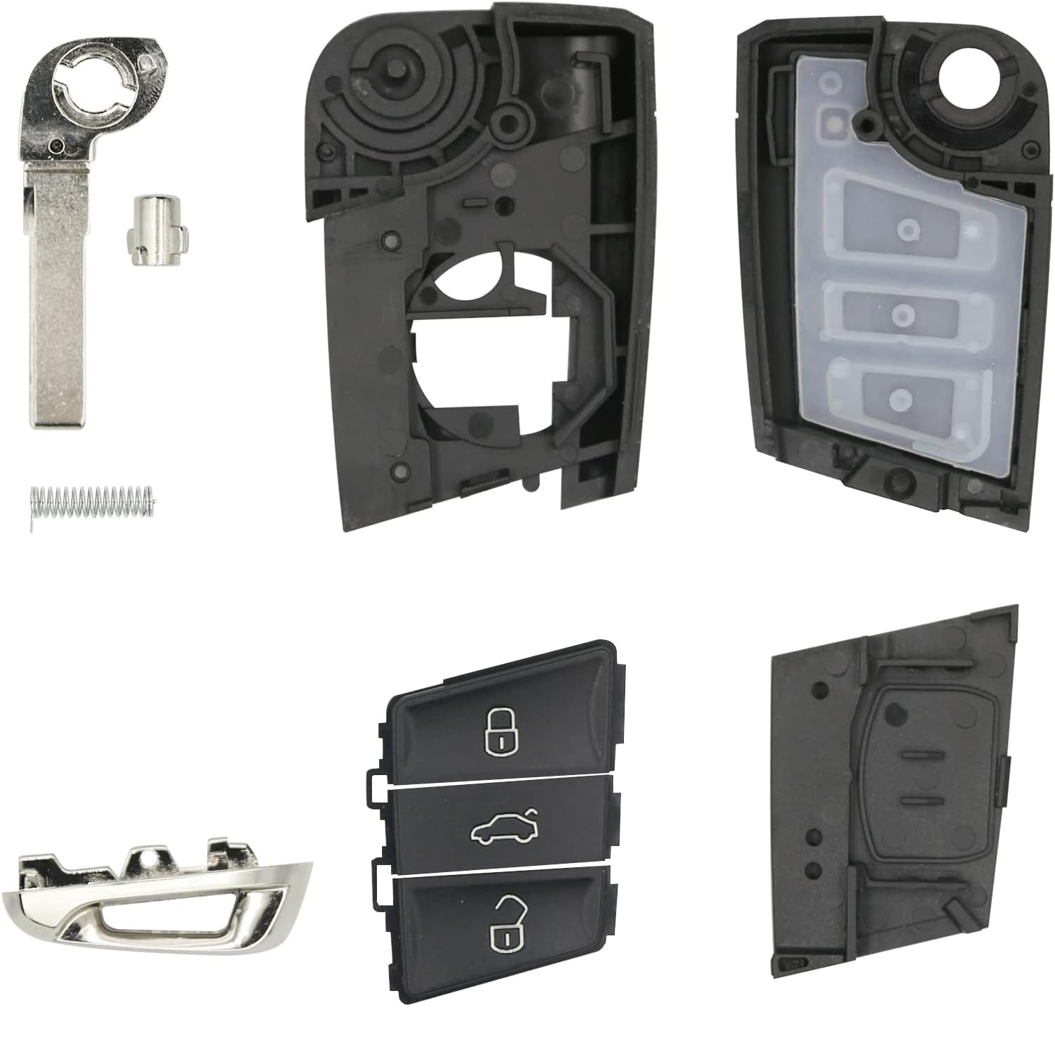 Carcasa mando llave del coche 3 botones compatible con Volkswagen - imagen 2