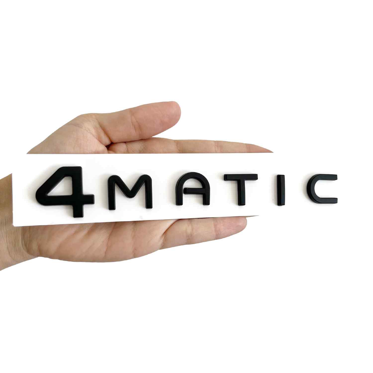Emblema Adhesivo plastico 4Matic apto para maletero compatible con Mercedes negro mate - imagen 2