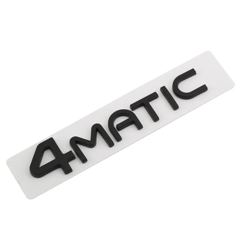 Emblema Adhesivo plastico 4Matic apto para maletero compatible con Mercedes negro mate - imagen 1