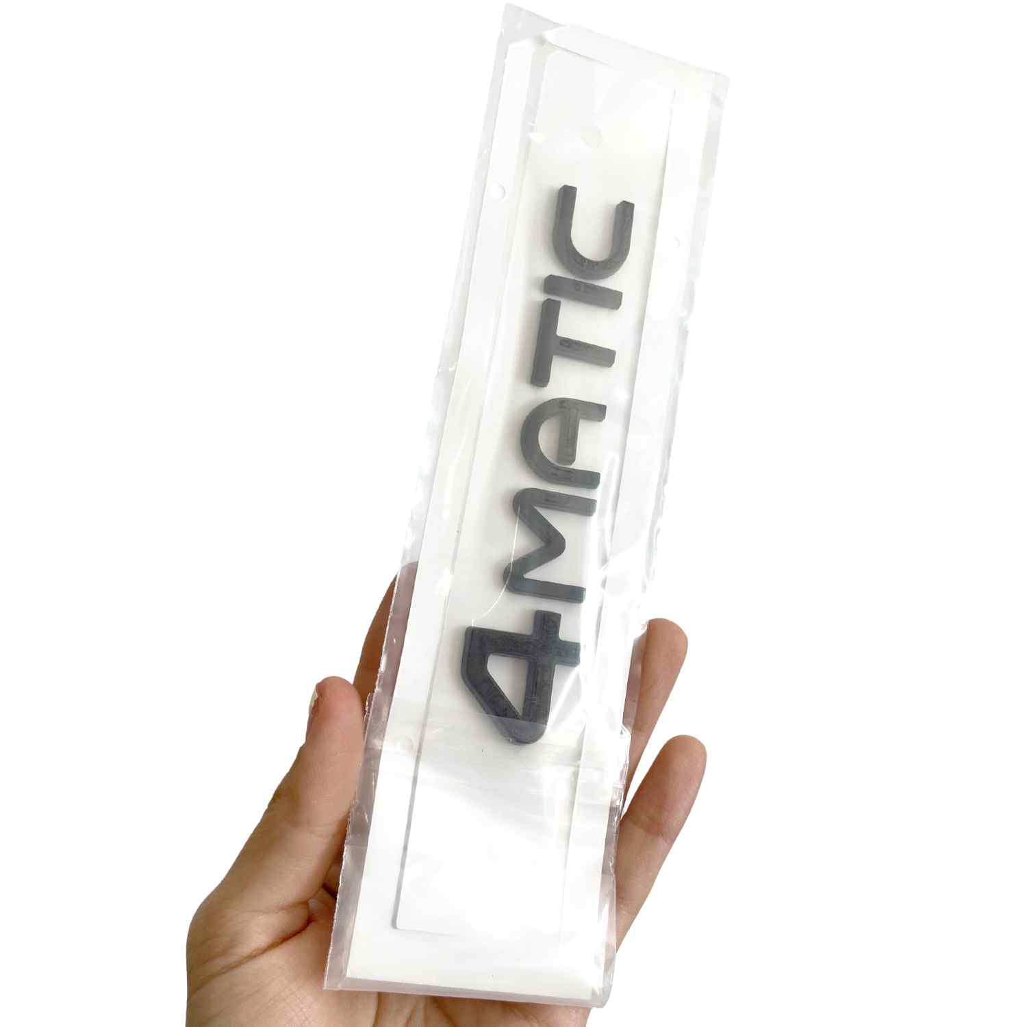 Emblema Adhesivo plastico 4Matic apto para maletero compatible con Mercedes negro mate - imagen 4